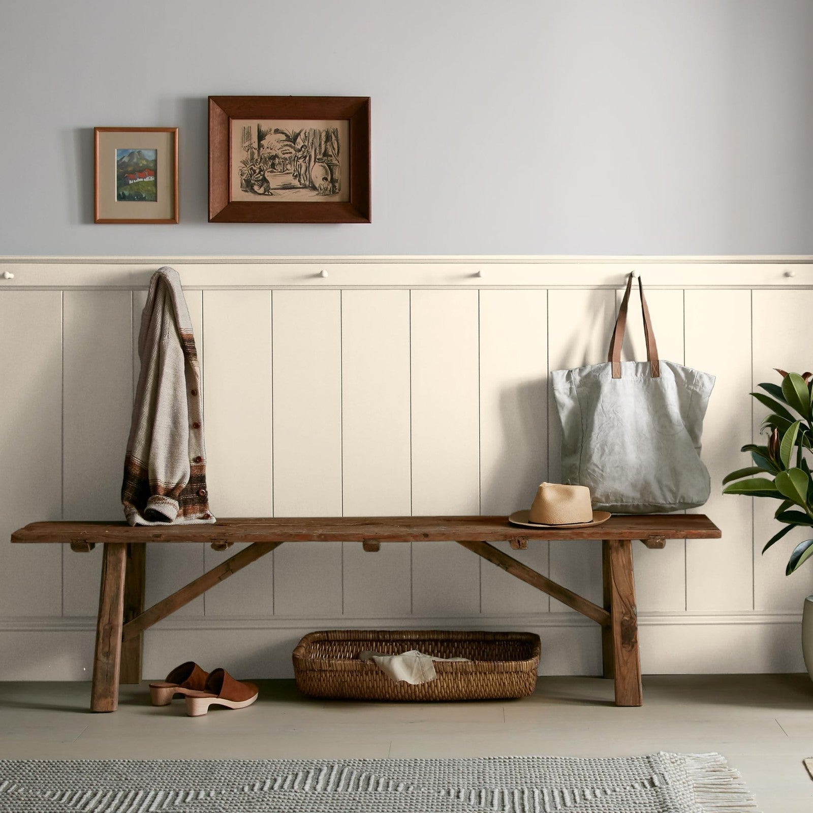 KILZ Magnolia Home by Joanna Gaines classic interior wall and ceiling trim paint and primer, featuring a smooth, white finish.