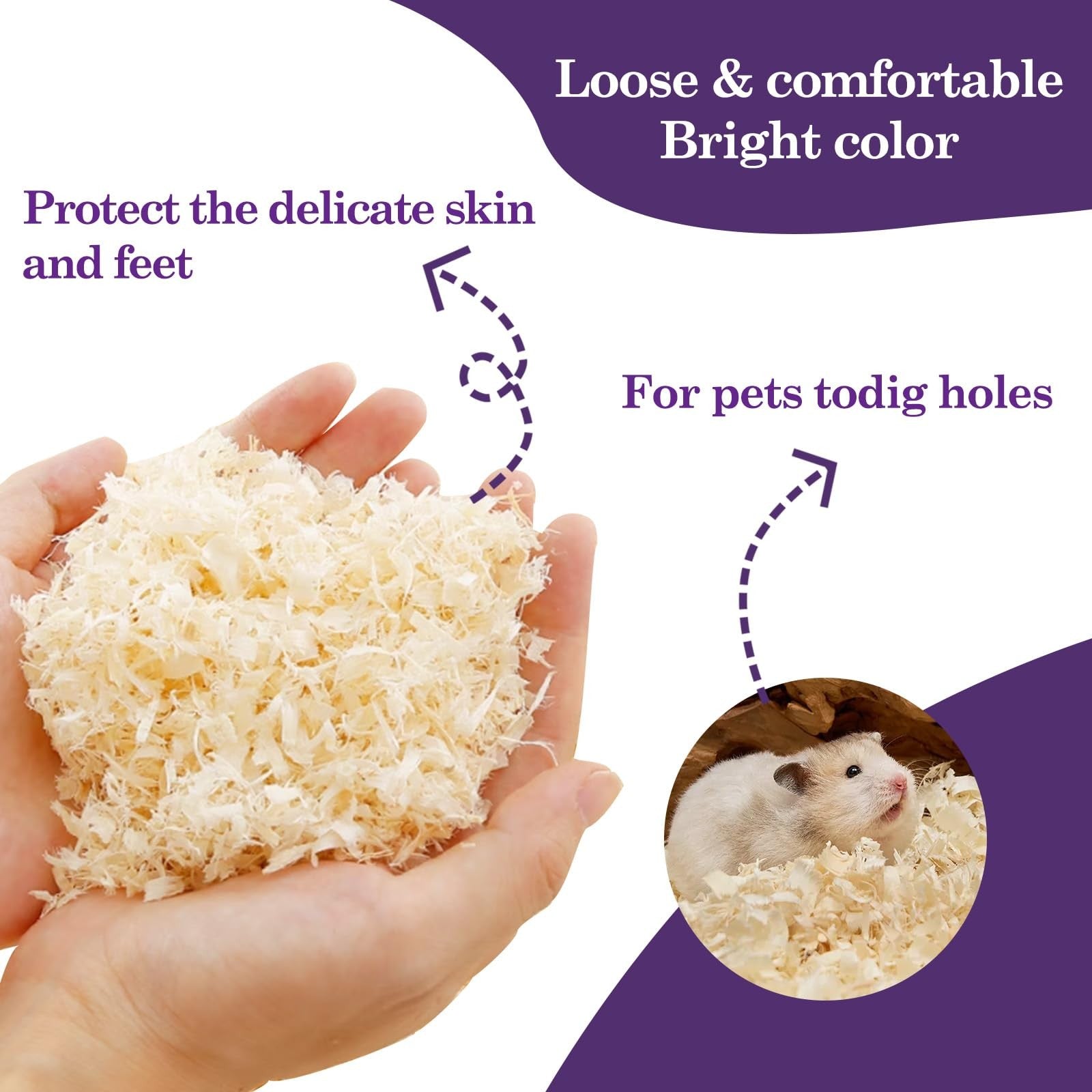 Natural Aspen shavings pet bedding in a 5.5 lb bag, low-dust, chemical-free, and ultra-absorbent for small animals.