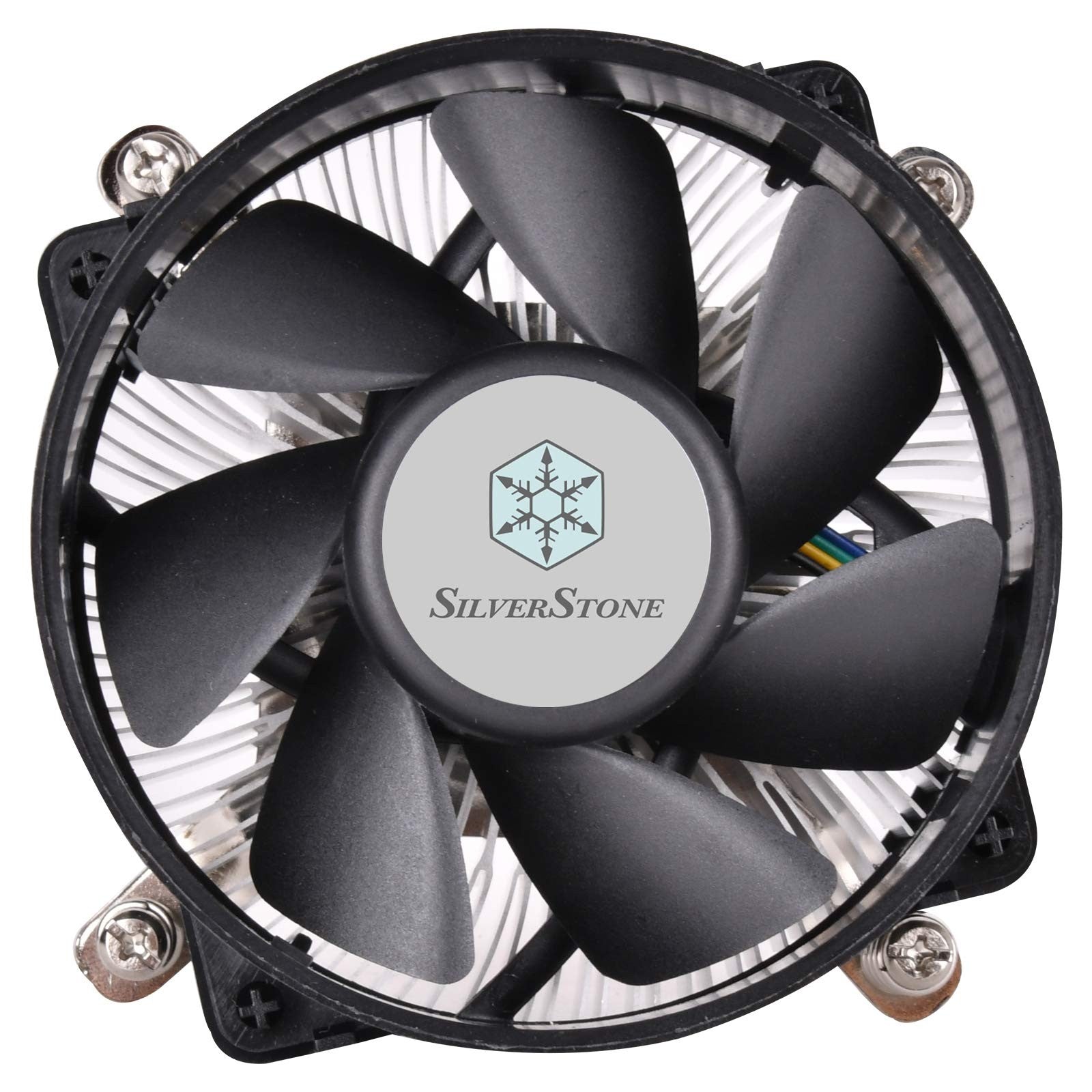 SilverStone SST-NT08-115X-V2 low profile CPU cooler with silver heatsink and fan for LGA 115X sockets, supports 95W TDP