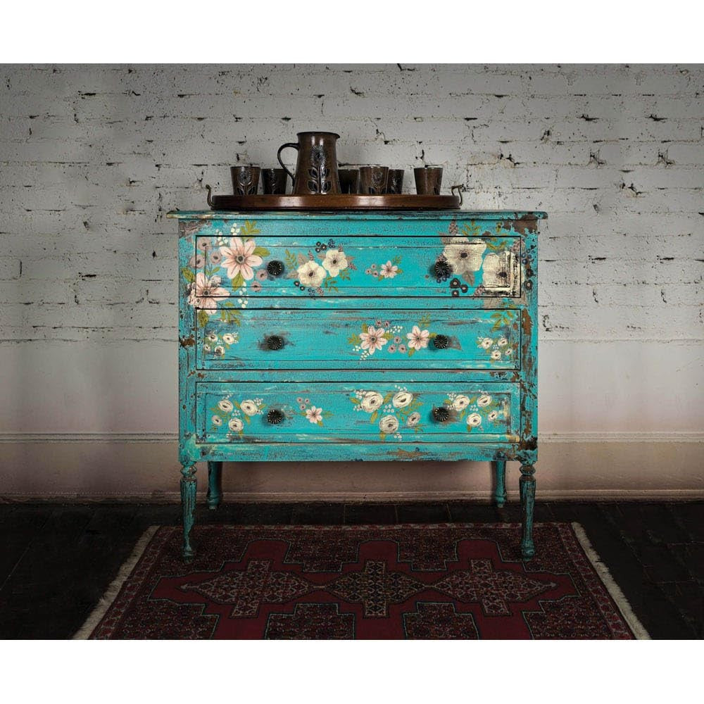 Prima Decor Transfers Painted Florals featuring vibrant floral designs on three sheets, ideal for craft and home decor projects.