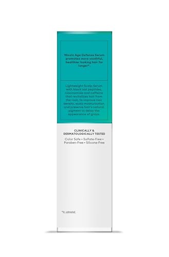 Nioxin Age Defense Anti-Aging Hair Serum in a pump bottle, leave-in scalp treatment with peptides for youthful-looking hair