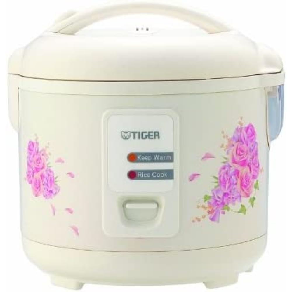 Tiger JAZ-A10U FH electric rice cooker and steamer with 5.5-cup capacity, featuring a sleek design and digital control panel.