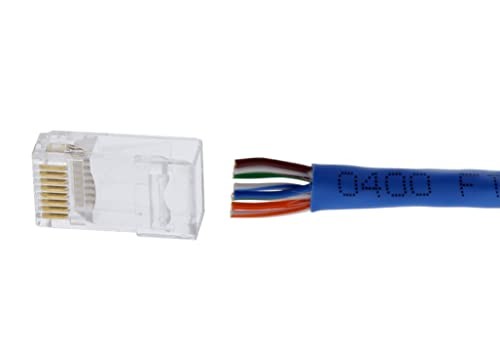Ideal Industries RJ-45 modular plug connector, 8P8C single piece Ethernet connector for networking cables.