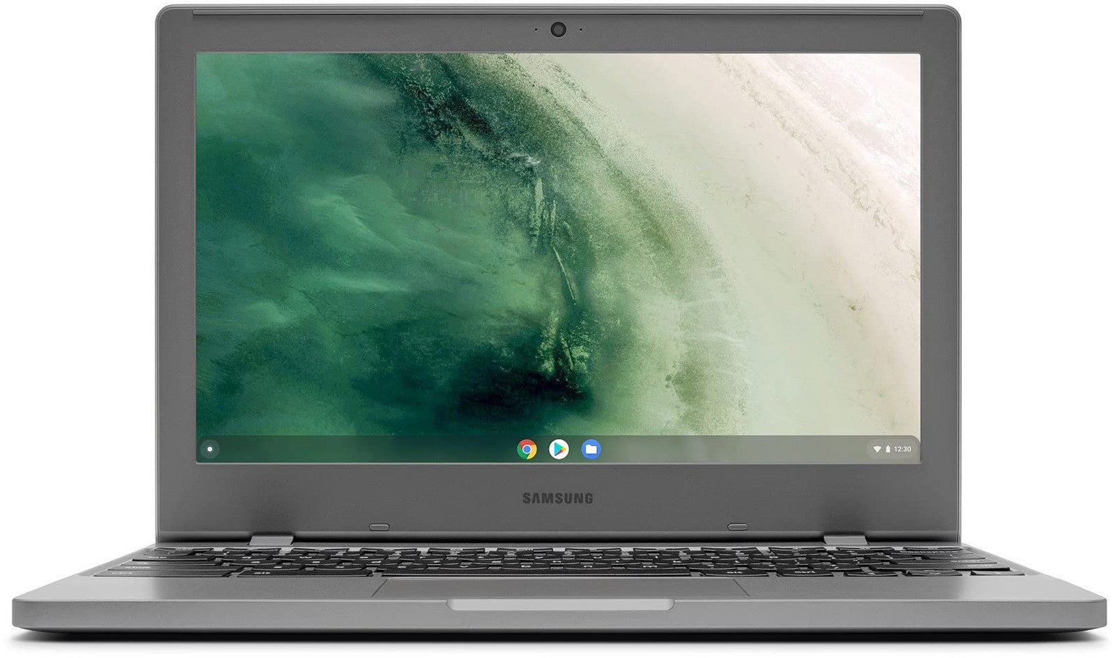 Apple Chromebook 4 with 11.6-inch HD display, Intel Celeron N4000 processor, 4GB RAM, running Chrome OS for portable computing.