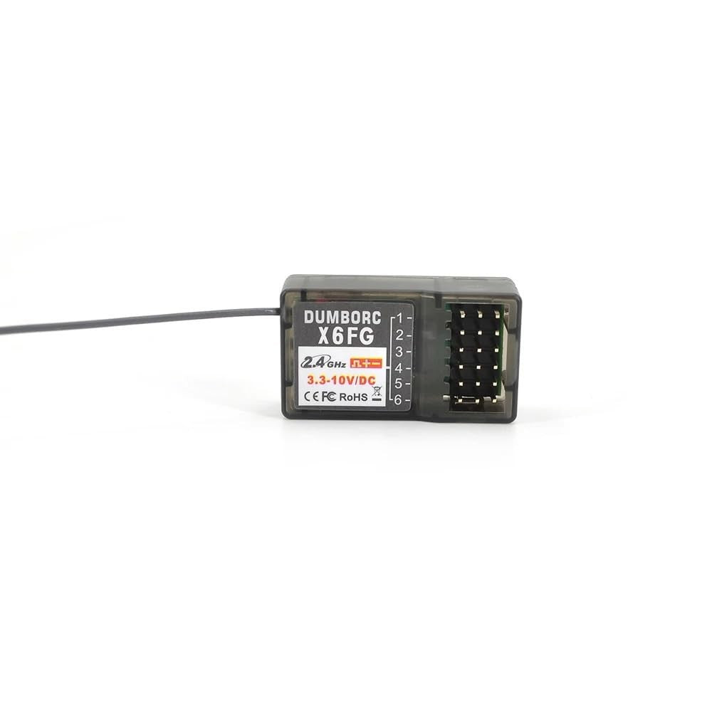DUMBORC 4-pack 2.4G 6-channel RC car receiver X6F X6FG combo for RC cars and boats, shown in the image.