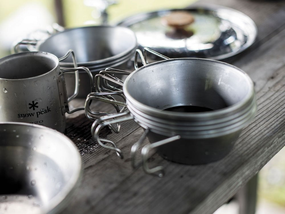 Snow Peak Titanium Sierra Cup, Japanese titanium camping cup with durable, lightweight design for outdoor use
