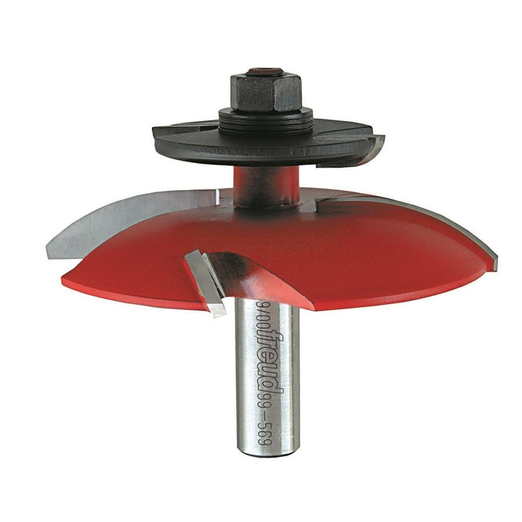 Freud 99-569 raised panel bit with backcutters, 3.5-inch diameter, 1/2-inch shank, large radius, woodworking tool