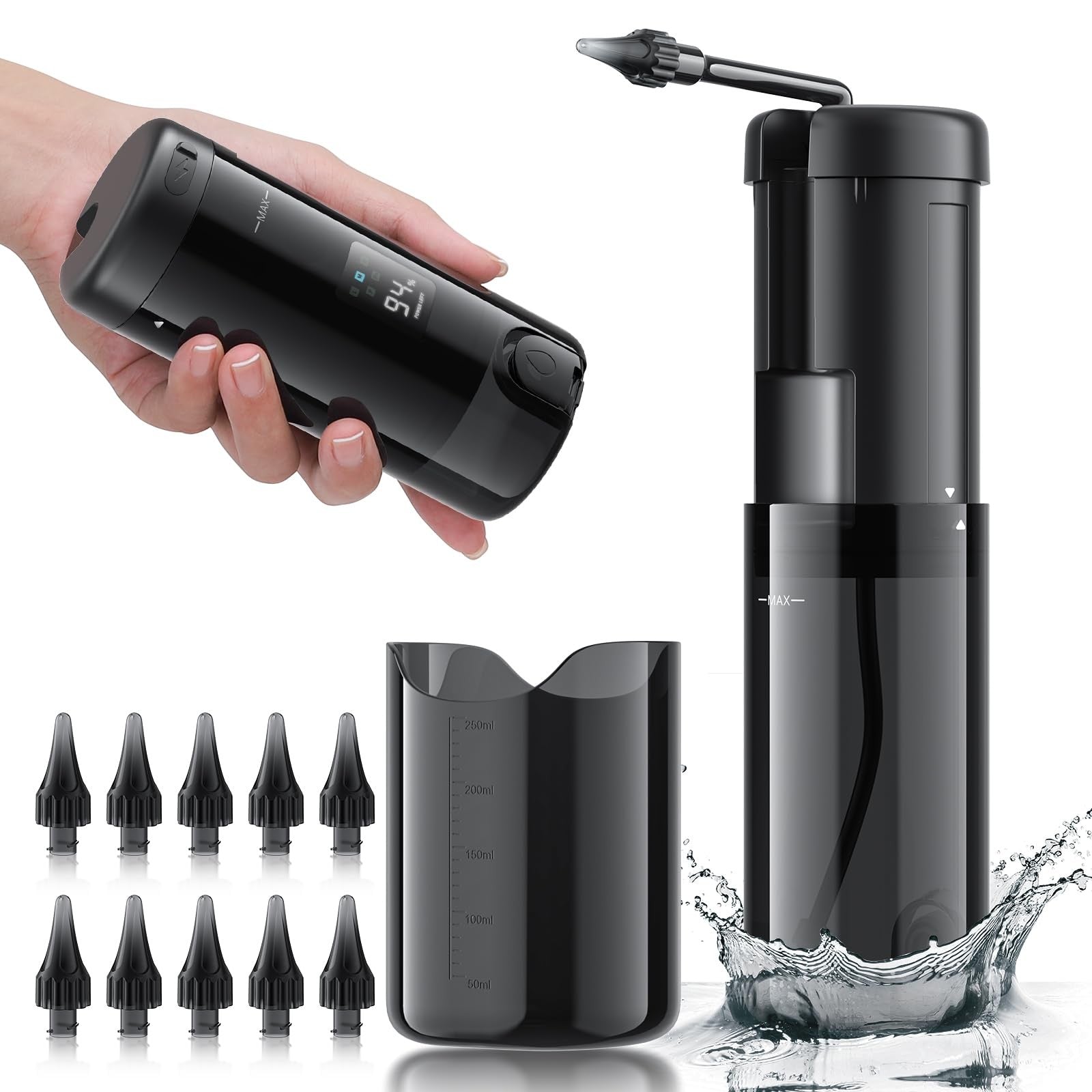 Lebbtl electric ear cleaner kit with 5 pressure settings, showing the compact device and cleaning tips for safe ear wax removal.