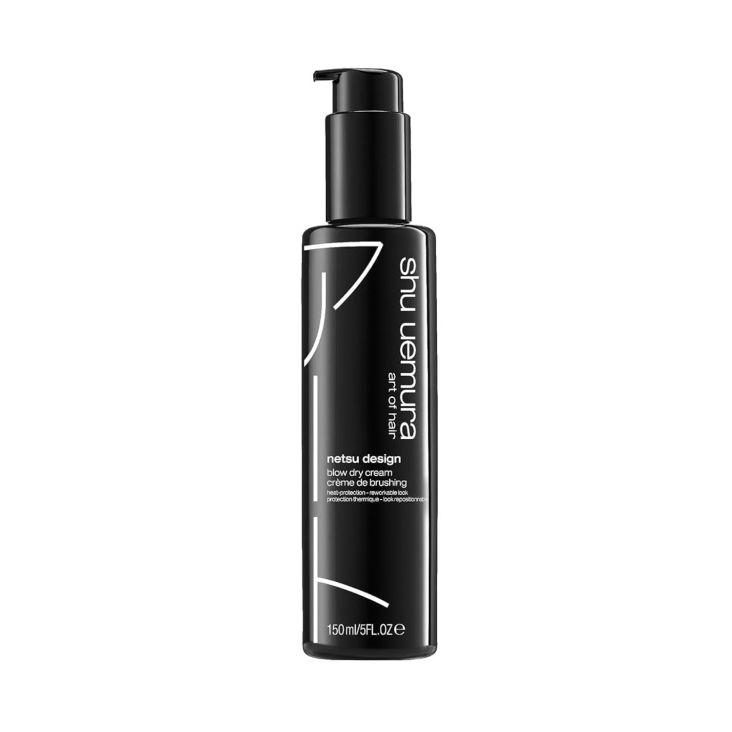 shu uemura art of hair Netsu Design Blow Dry Cream styling primer and heat protectant in a sleek tube
