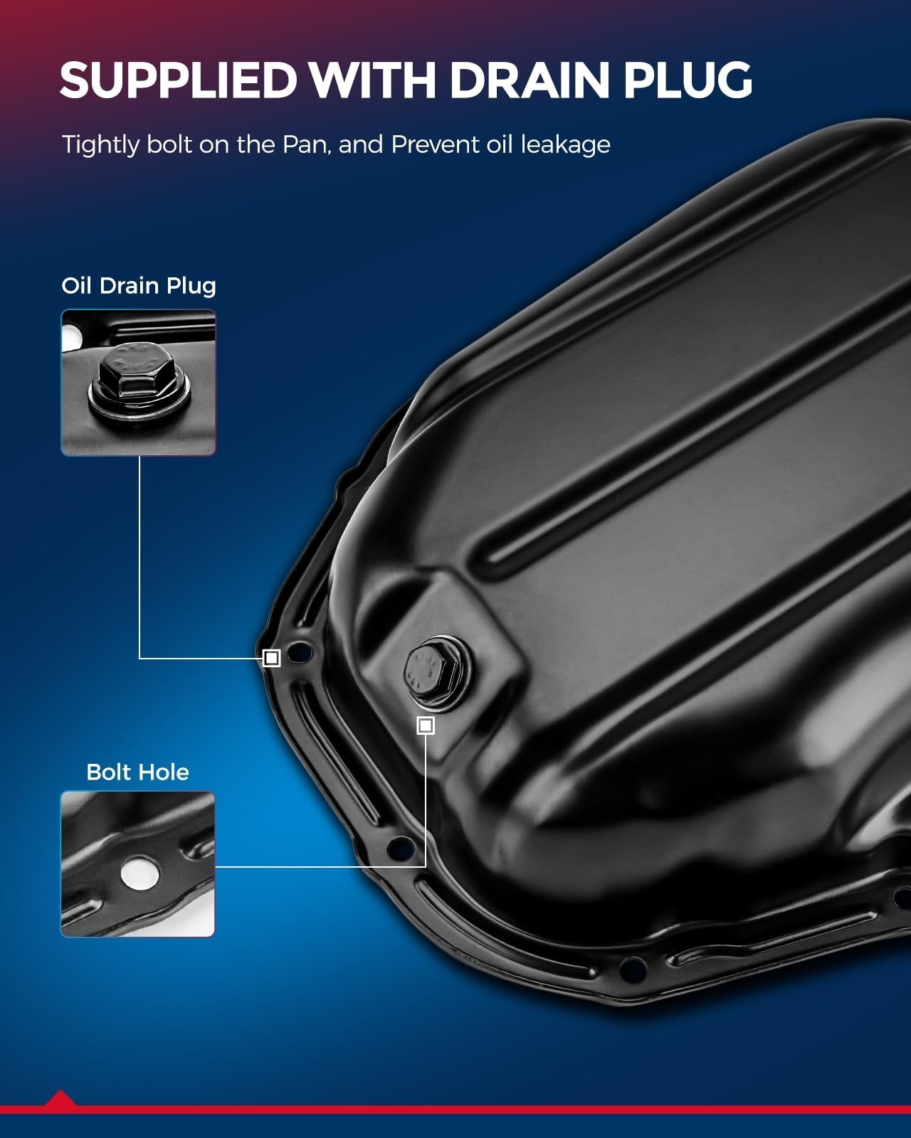 KAX transmission oil pan for Ford 4R70W and 4R75W models, compatible with F-150 and Crown Victoria vehicles.