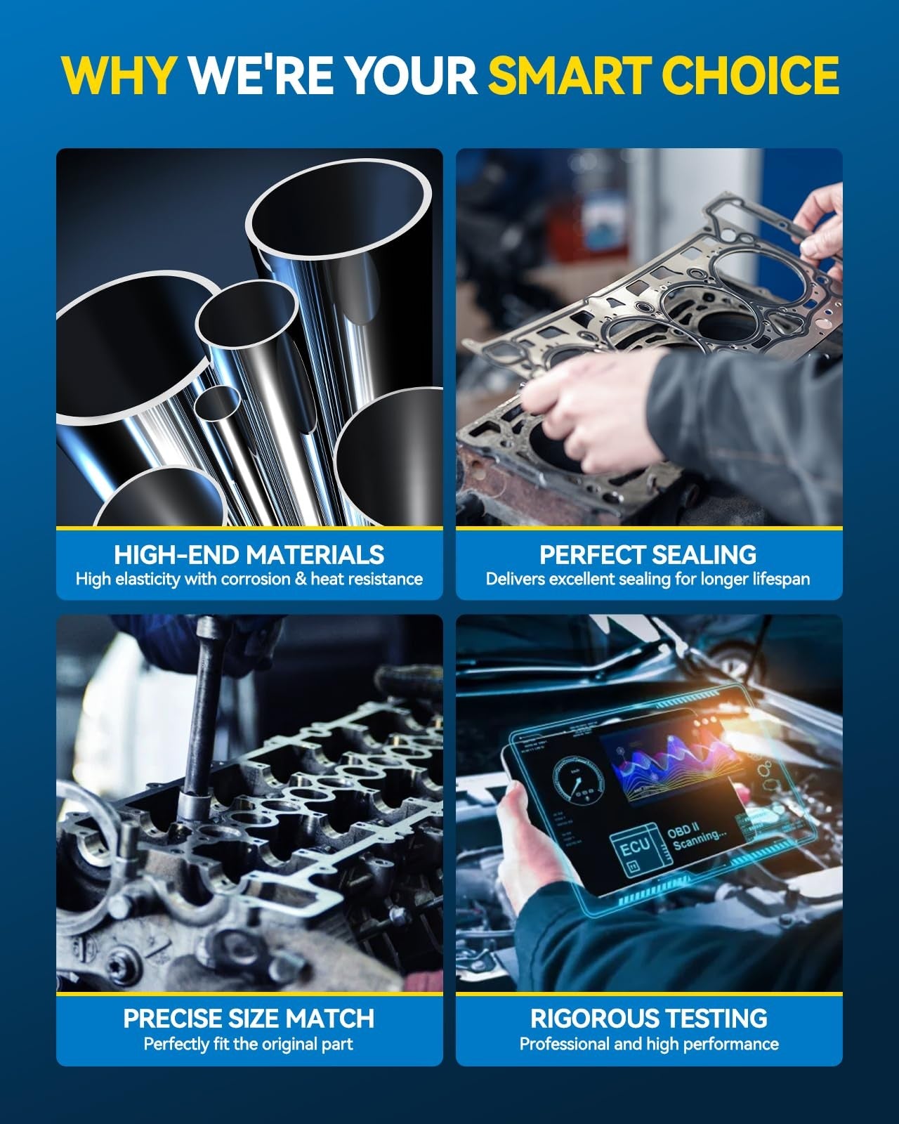 PHILTOP HS26516PT1 head gasket set for Chevy Cruze, Encore, Sonic, Trax 1.4T engine, showing gasket components on a white background.