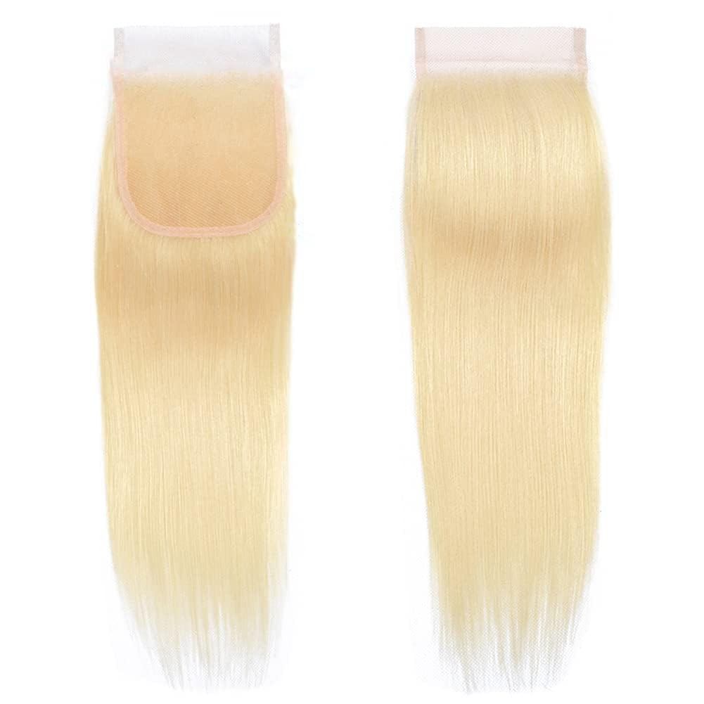 KAFEIER 613 Blonde 5x5 Straight HD Lace Closure with Baby Hair 100% Human Hair