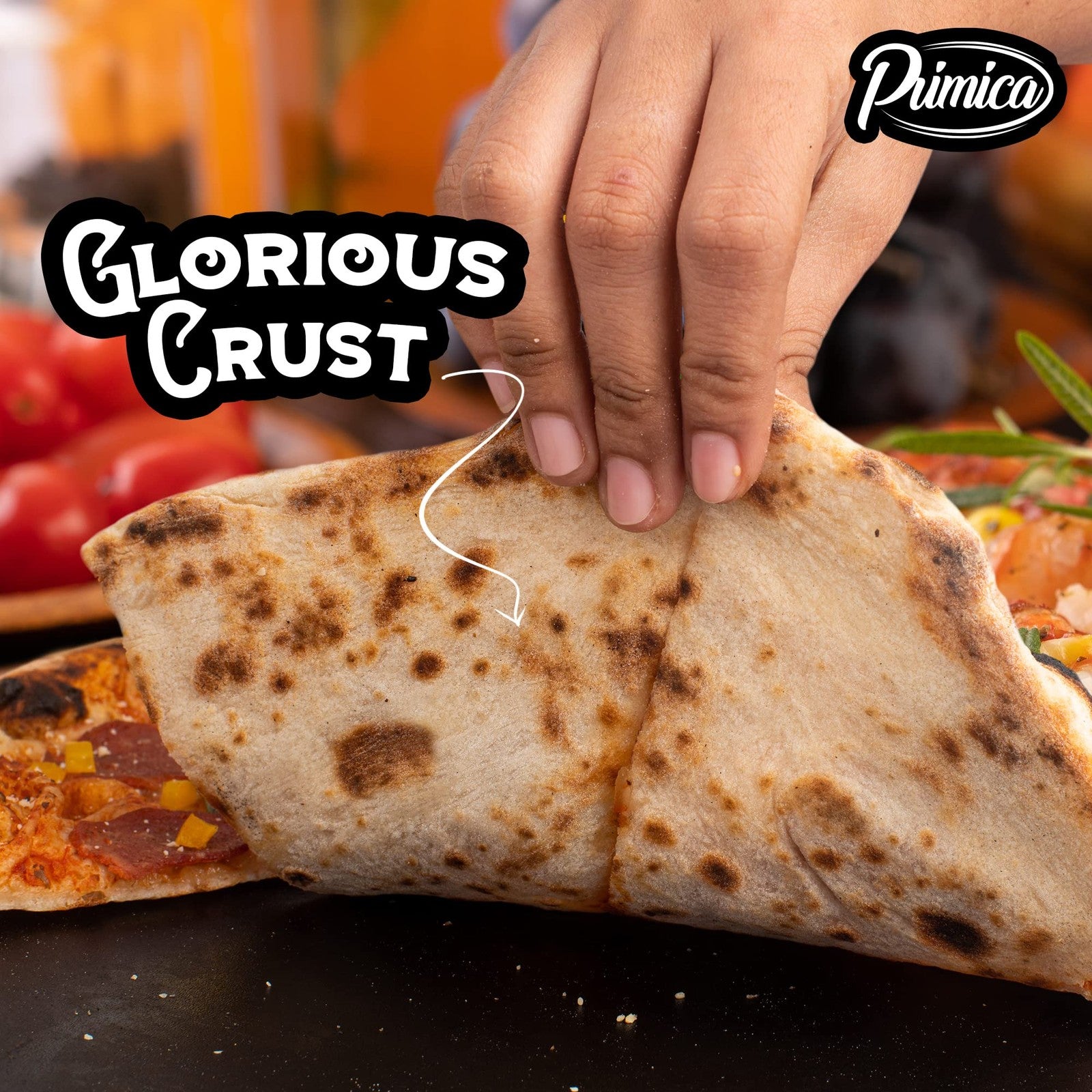Primica pizza steel for oven grill, 13.6 x 13.6 inches, perfect for crispy homemade pizza crust and even heat distribution