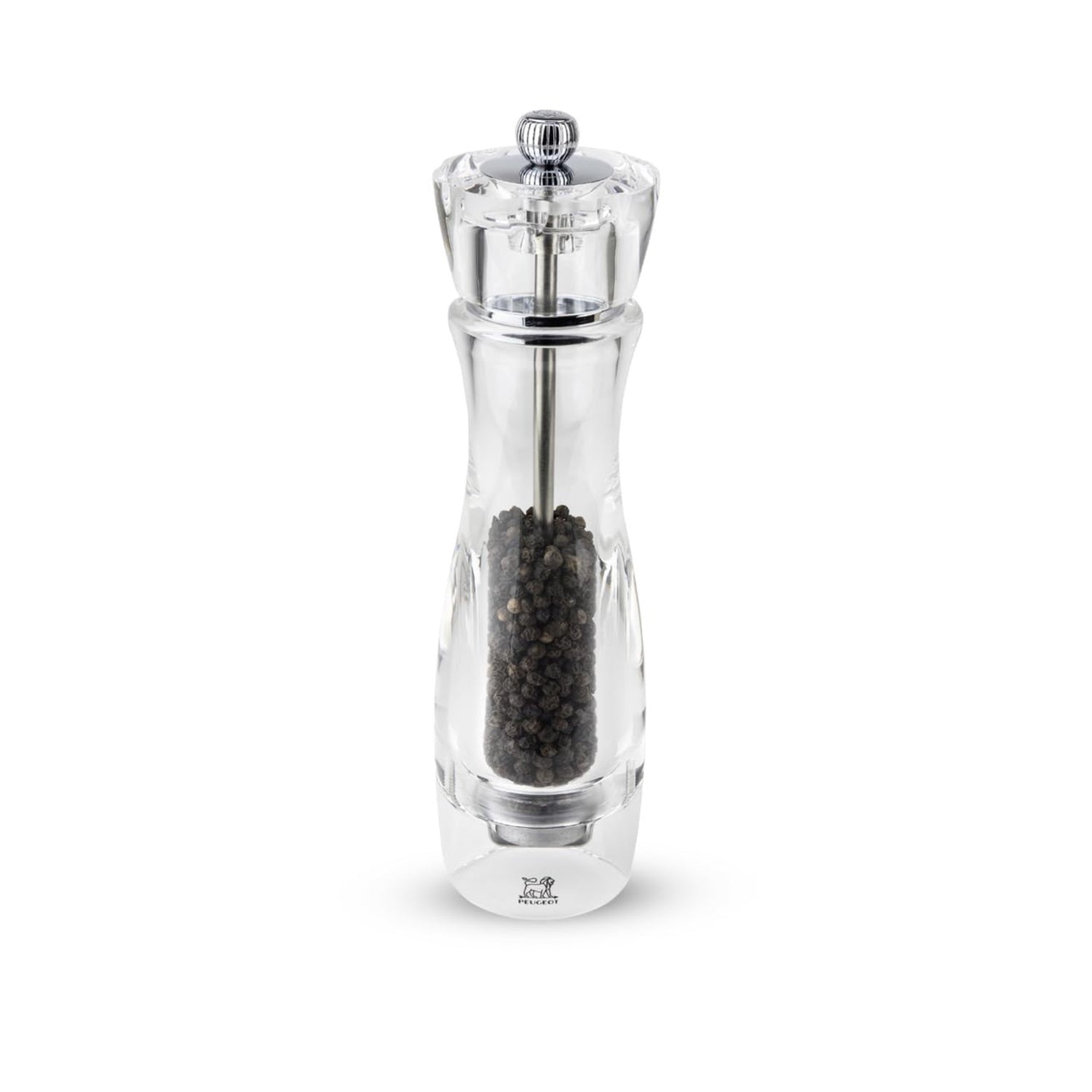 Peugeot Vittel Pepper mill, 9-inch size, made of wood with a smooth finish and metal grinding mechanism.
