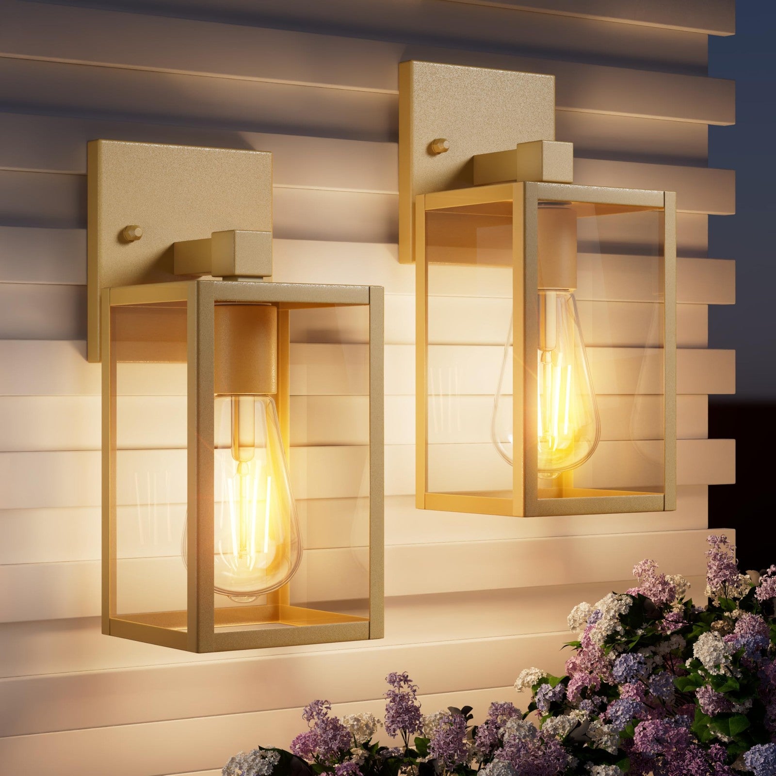 Modern outdoor wall-mounted waterproof porch light fixture by FNYUSLET with sleek exterior design for front porch illumination.