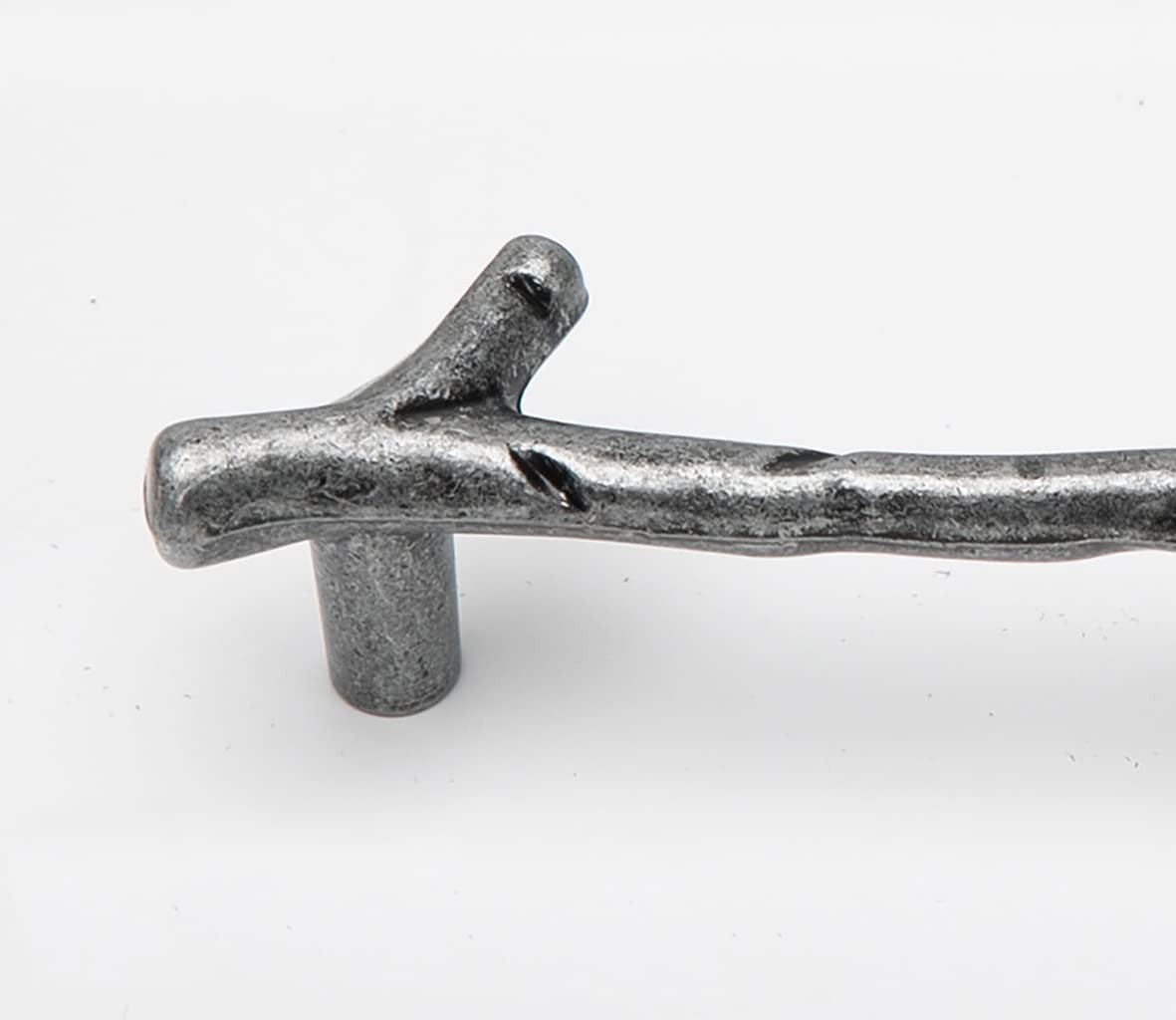 Set of 10 vintage tree twig cabinet knobs handles by Esreake, made of zinc alloy with a rustic, natural branch design.