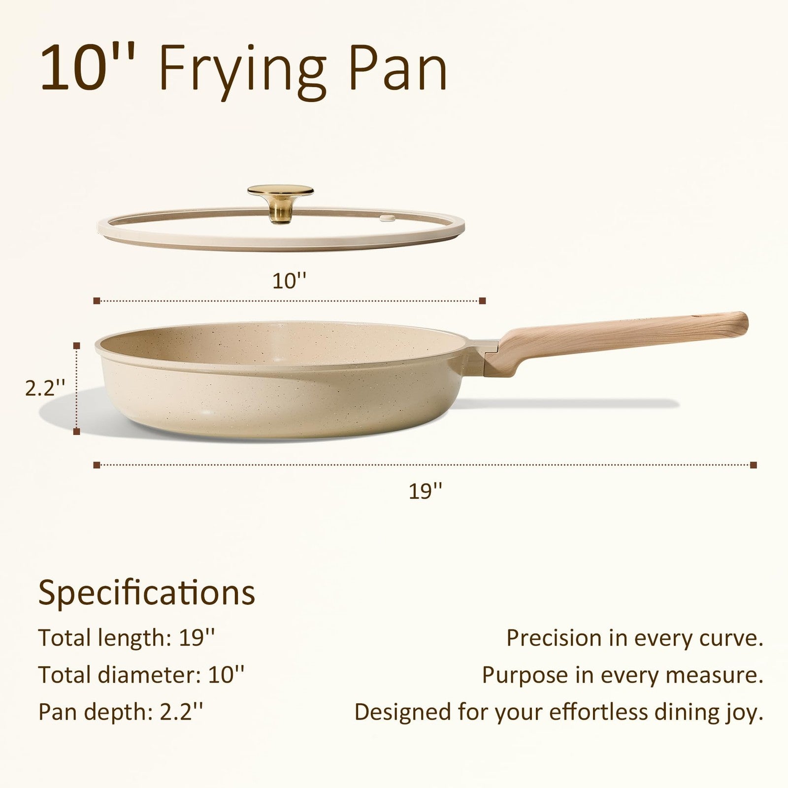 CAROTE 10-inch non-toxic non-stick frying pan set with PFOA-free coating, ideal for omelets and versatile cooking.