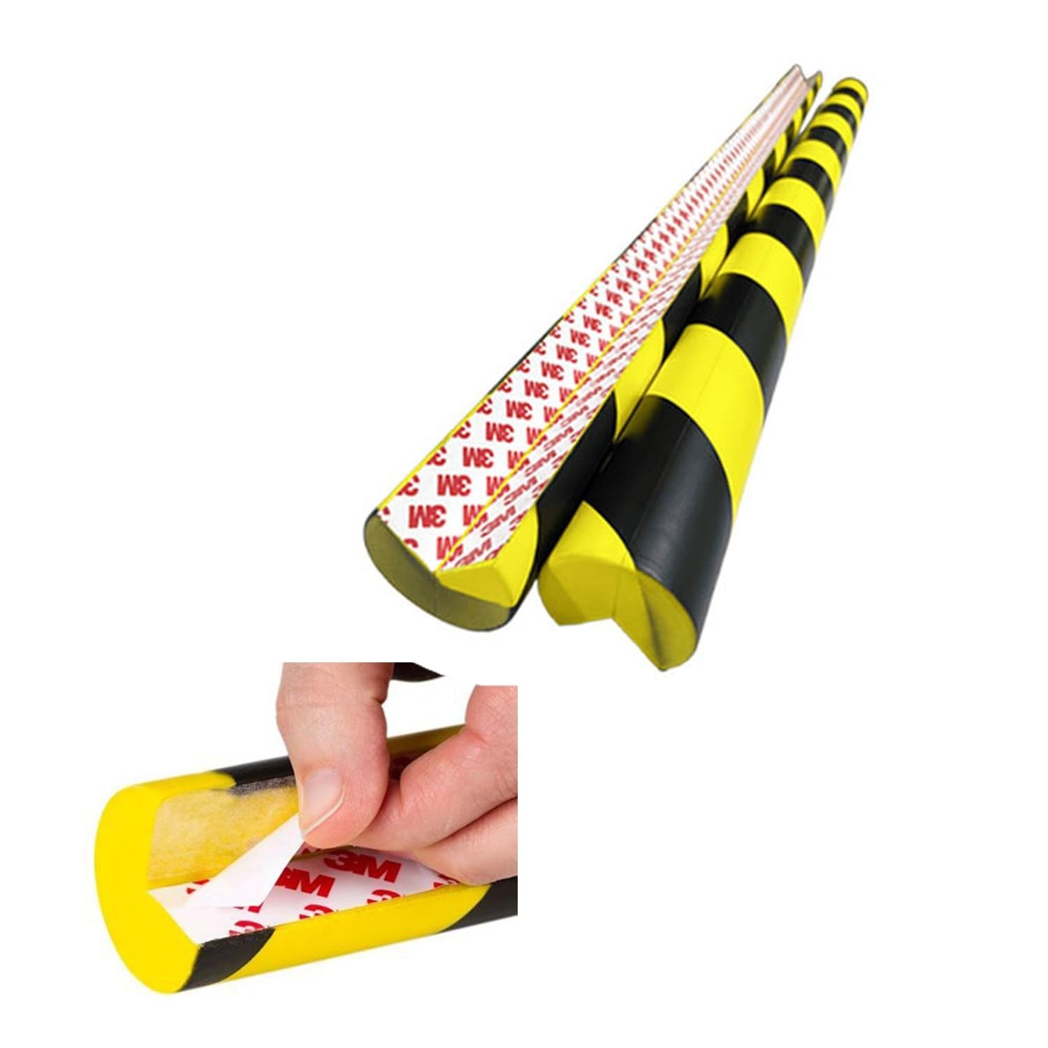 Kyvoria L-shaped and circular edge protector made of durable polyurethane foam, 19-inch safety barrier for furniture edges.