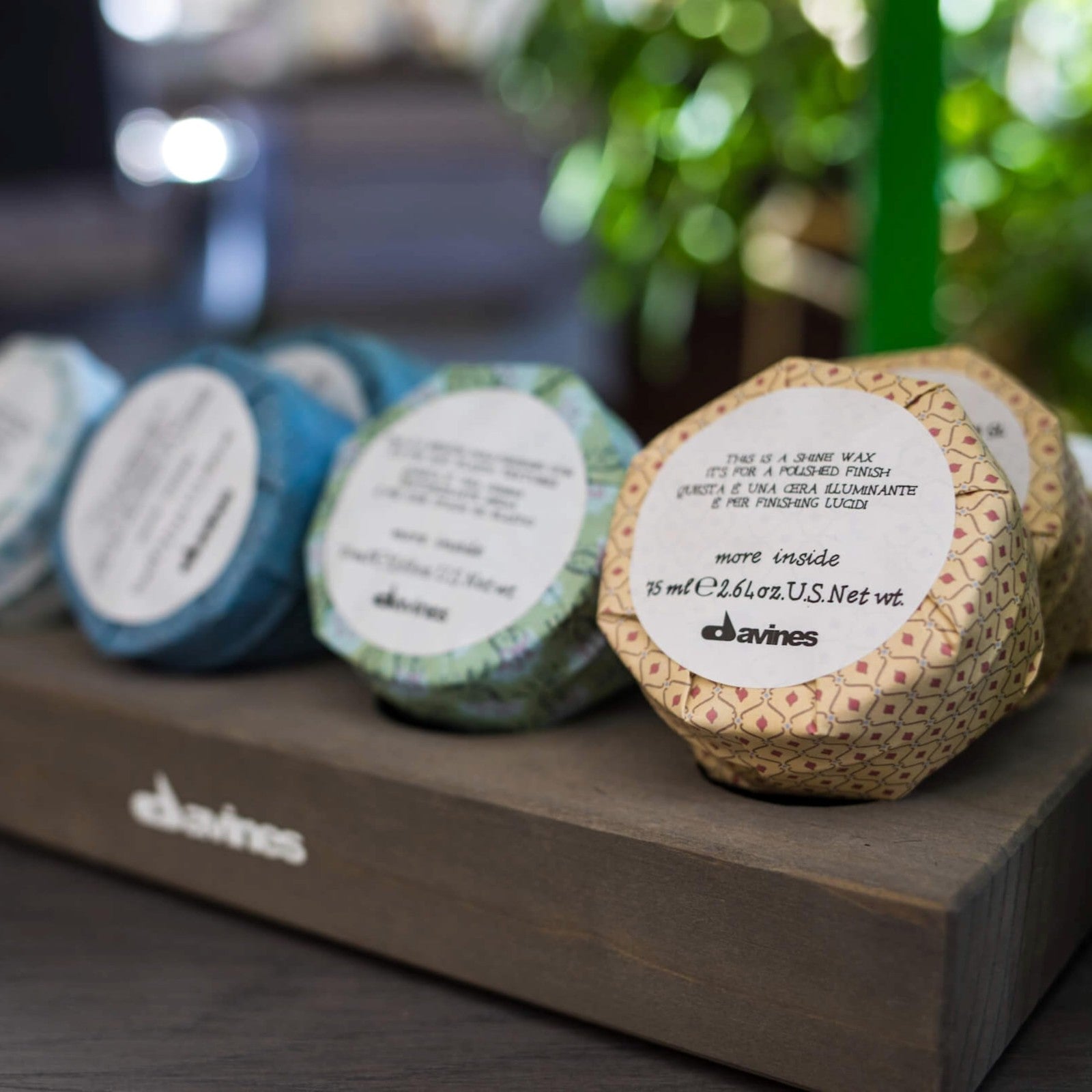 Davines This Is A Shine Wax with light hold and high shine, creamy texture, in a 2.54 oz container.