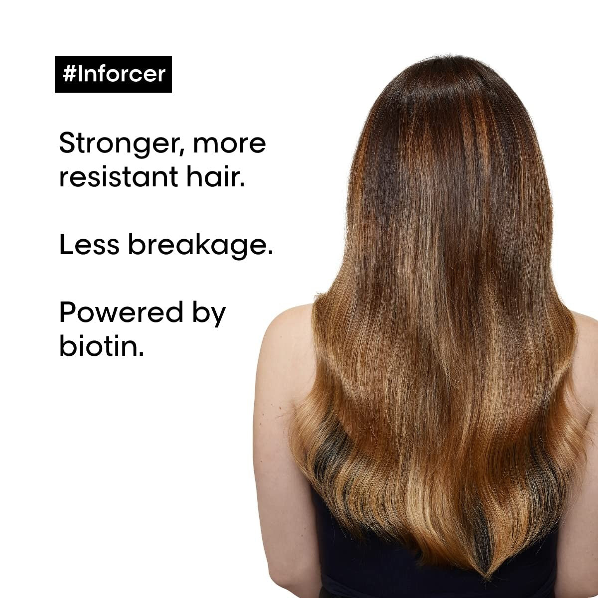 L'Oréal Professionnel Paris Inforcer strengthening shampoo bottle with label and cap, designed to prevent hair breakage.