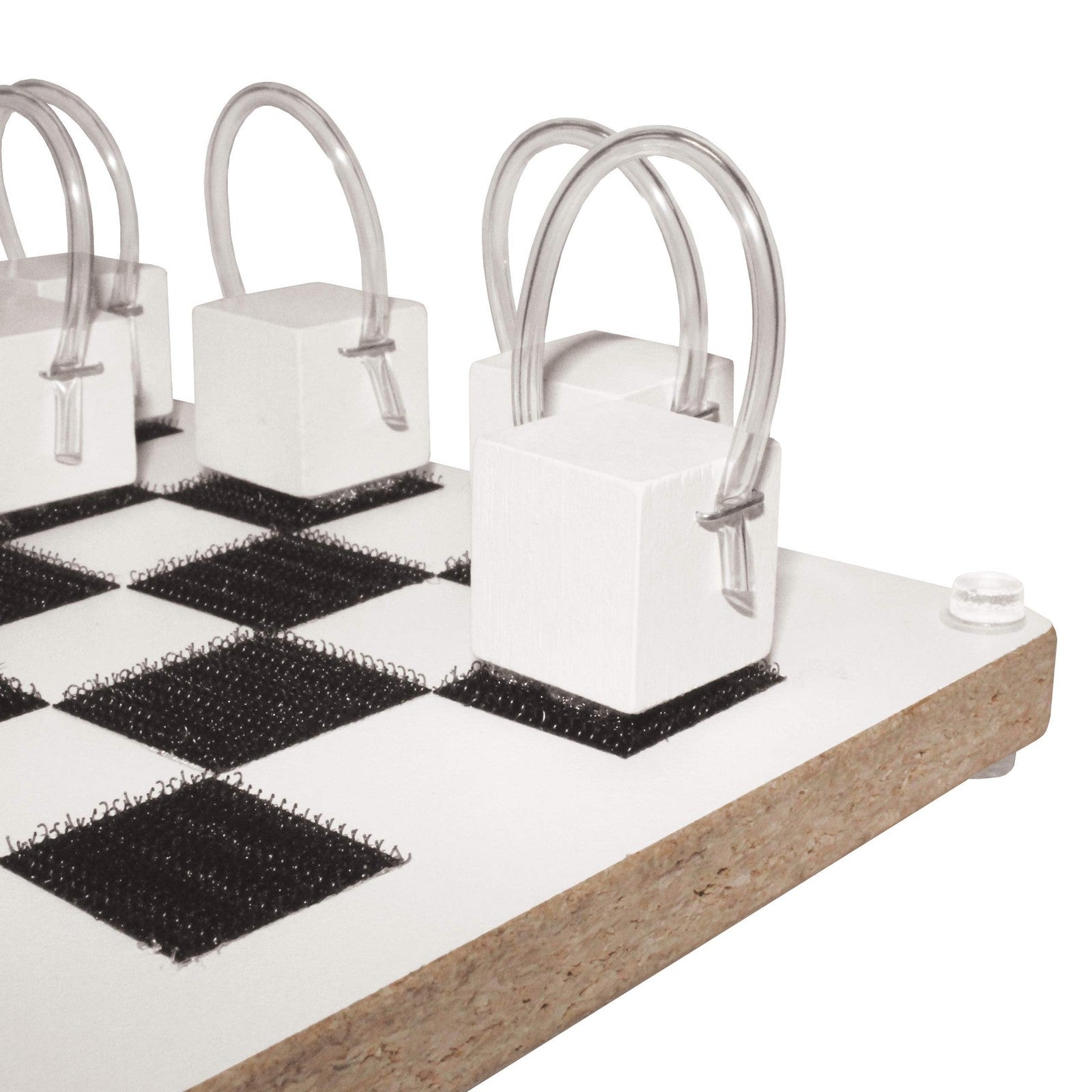 Rehabilitation Advantage black and white finger extending remedial device for hand therapy and finger rehabilitation.