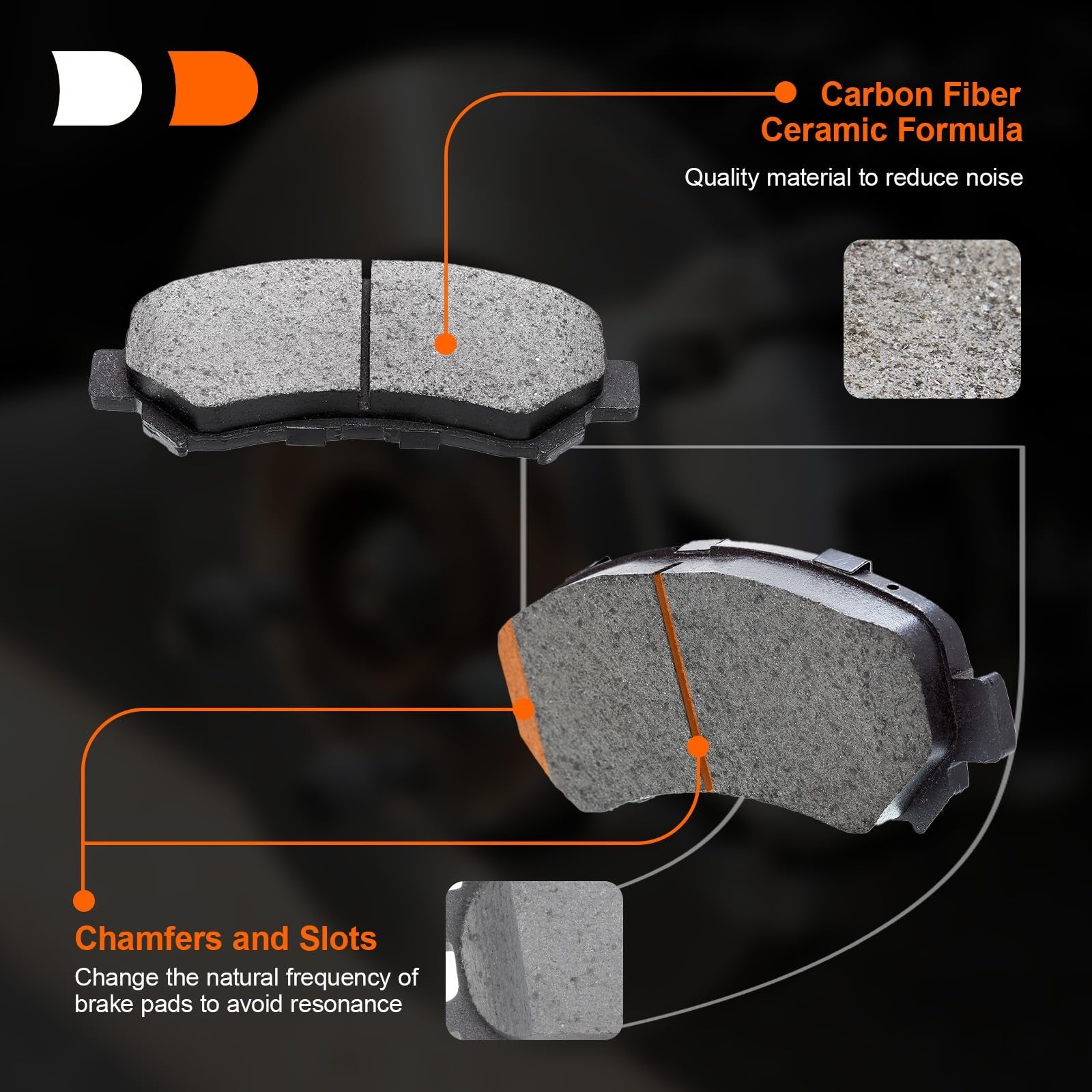 Set of eight Talamoyi front and rear disc brake pads for Honda 2005-2006, showing black brake pad components on a clean surface.