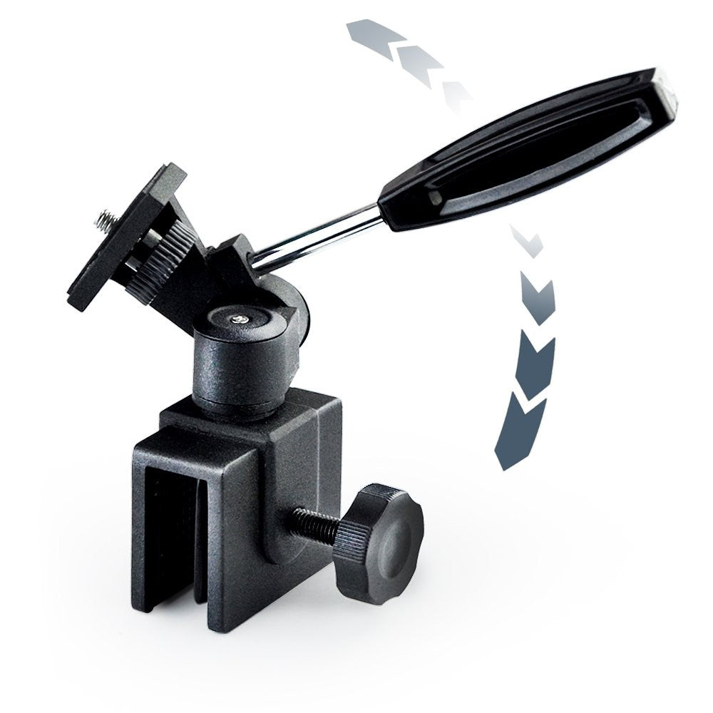 Gosky adjustable vehicle car window mount for binoculars, showing the mount attached to a car window with binoculars ready for spotting.
