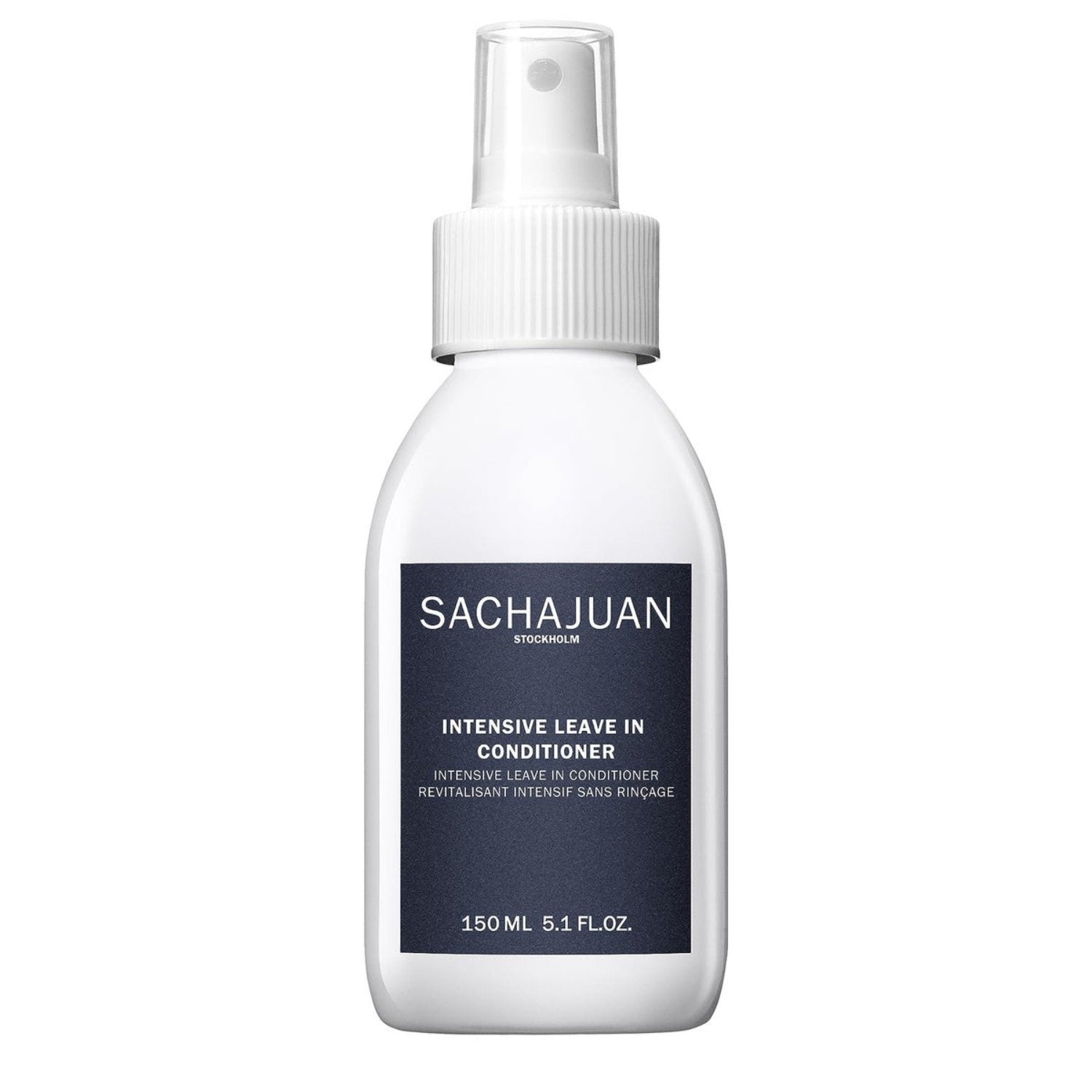 SACHAJUAN Intensive Leave-In Conditioner bottle with pump, hydrating hair treatment for smooth, nourished hair.