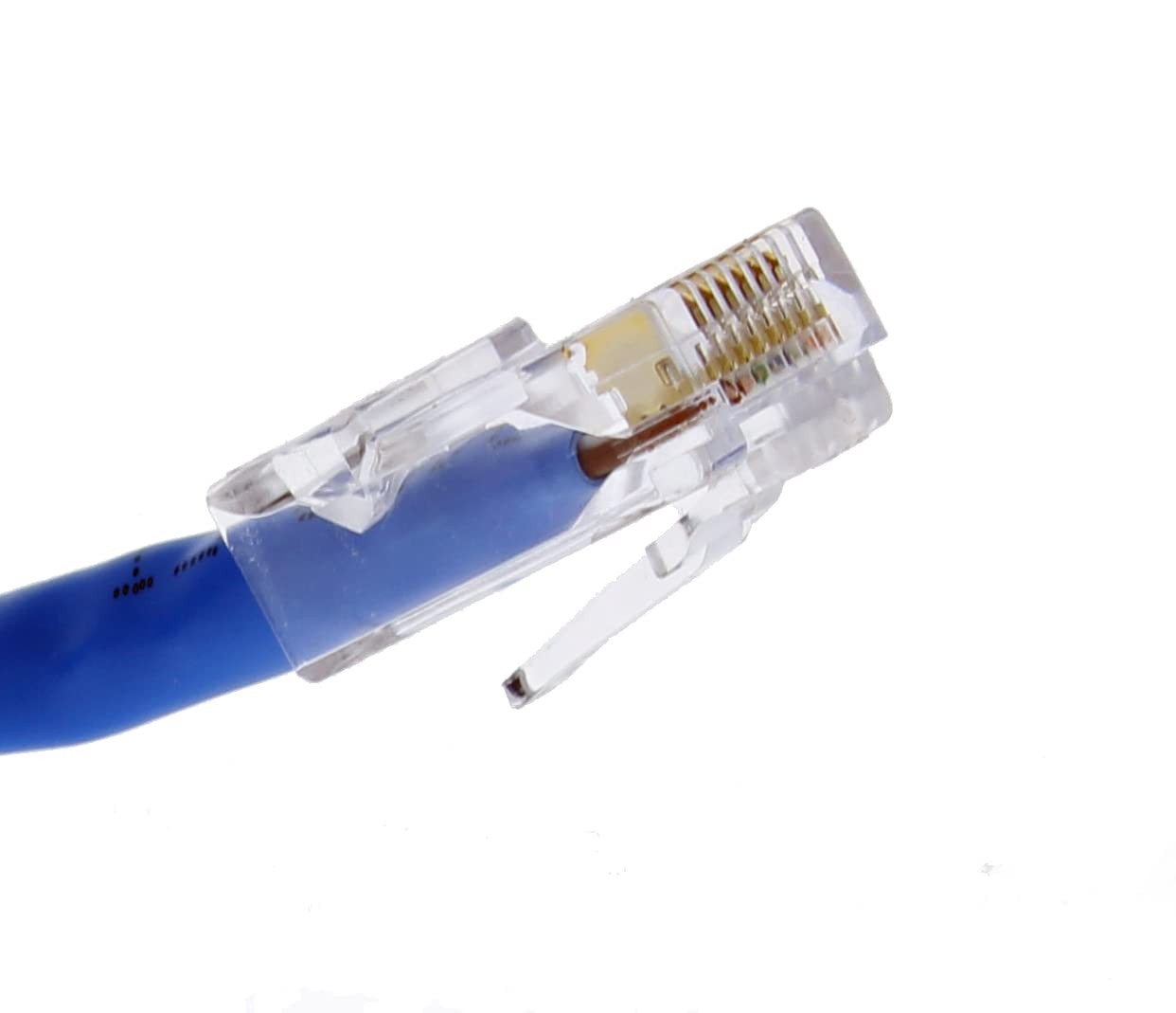 Ideal Electrical 85-362 RJ-45 modular plug connector for Ethernet cables, single-piece design, used for network wiring.