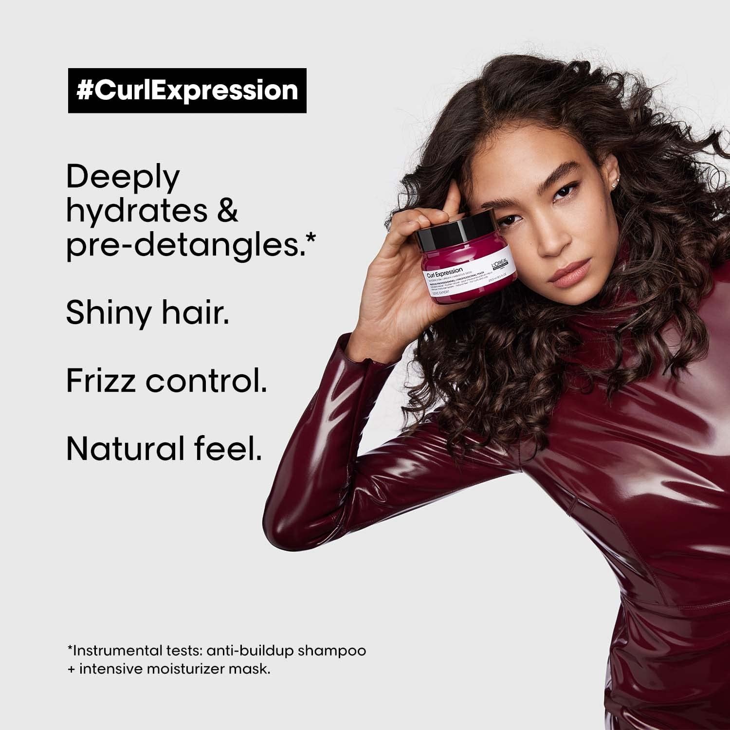 L'Oréal Professionnel Paris Curl Expression Rich Mask for curly and coily hair, featuring a creamy texture in a jar.