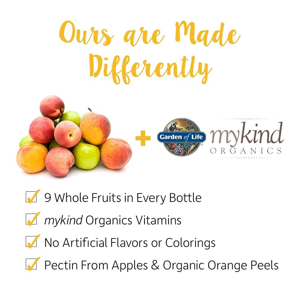 Garden of Life Women's Gummy Vitamins in berry flavor, certified organic, with colorful berry-shaped gummies for daily wellness.