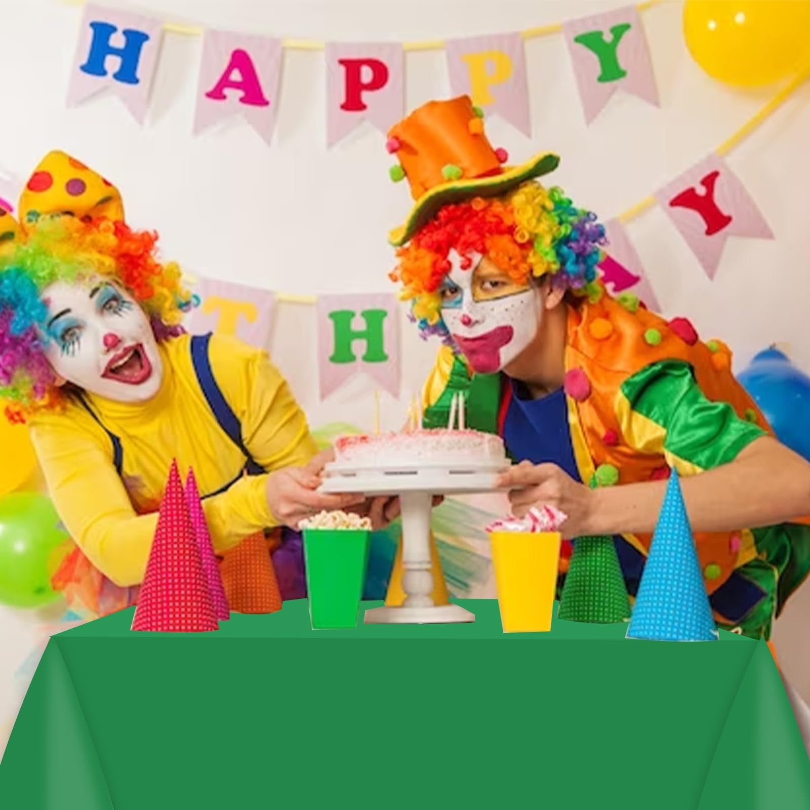 CIEOVO 12-pack Mardi Gras tablecloths, waterproof disposable 54x108-inch rectangle for party decorations