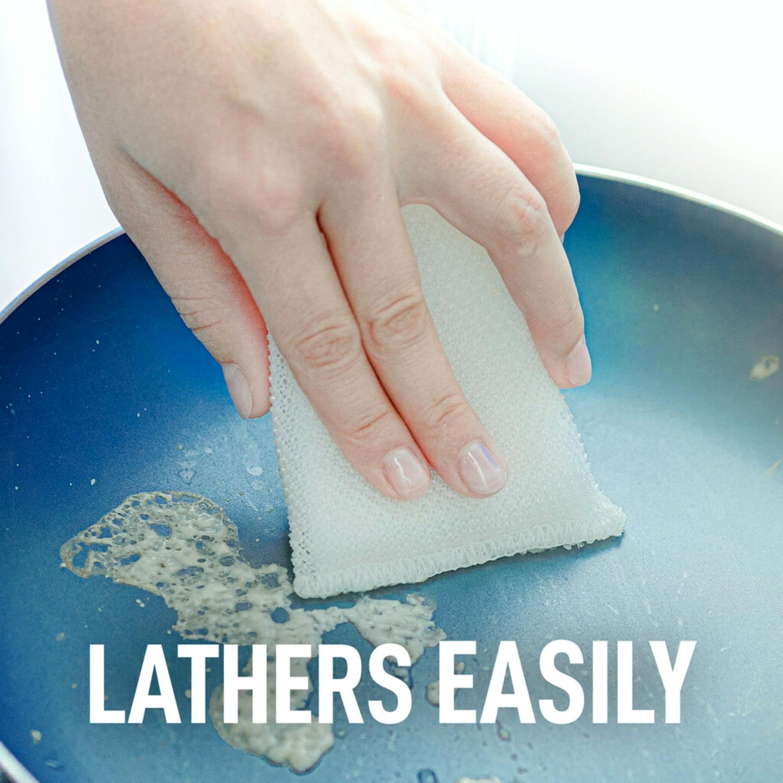 Set of 18 Scotch-Brite Greener Clean dish scrubbers, non-scratch kitchen sponges, ideal for gentle cleaning tasks.