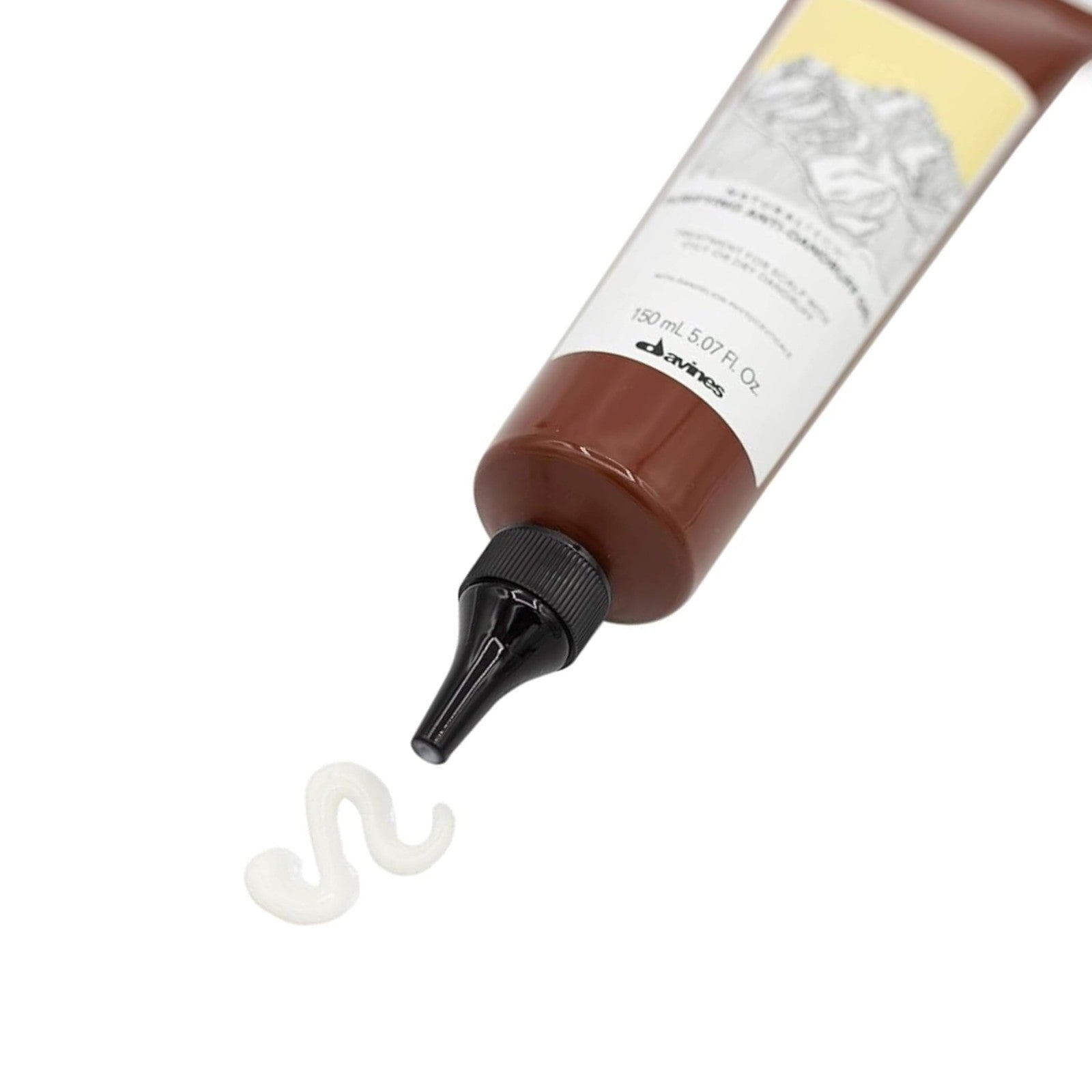 Davines Naturaltech Purifying Gel for dandruff and oily scalp, featuring a clear gel texture in a sleek bottle.
