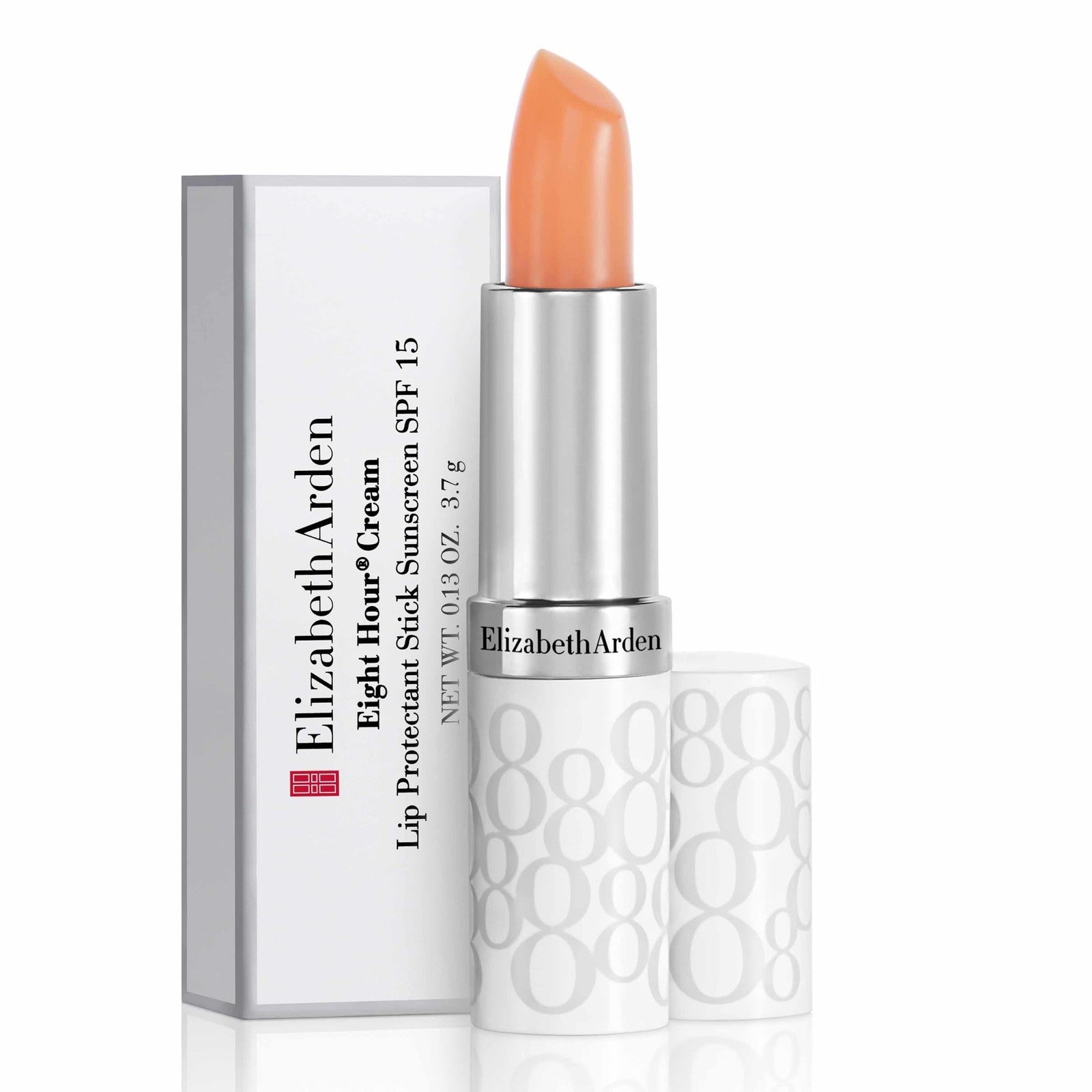 Elizabeth Arden Eight Hour Cream Lip Protectant Stick SPF 15 with moisturizing balm and sunscreen for smooth, protected lips.