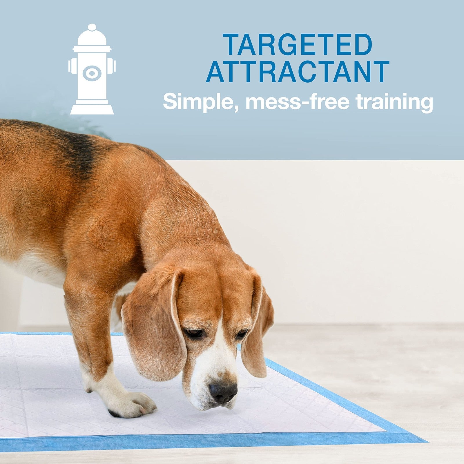 Four Paws Wee-Wee unscented dog pee pads with absorbent surface and waterproof backing, designed for puppies and small dogs.