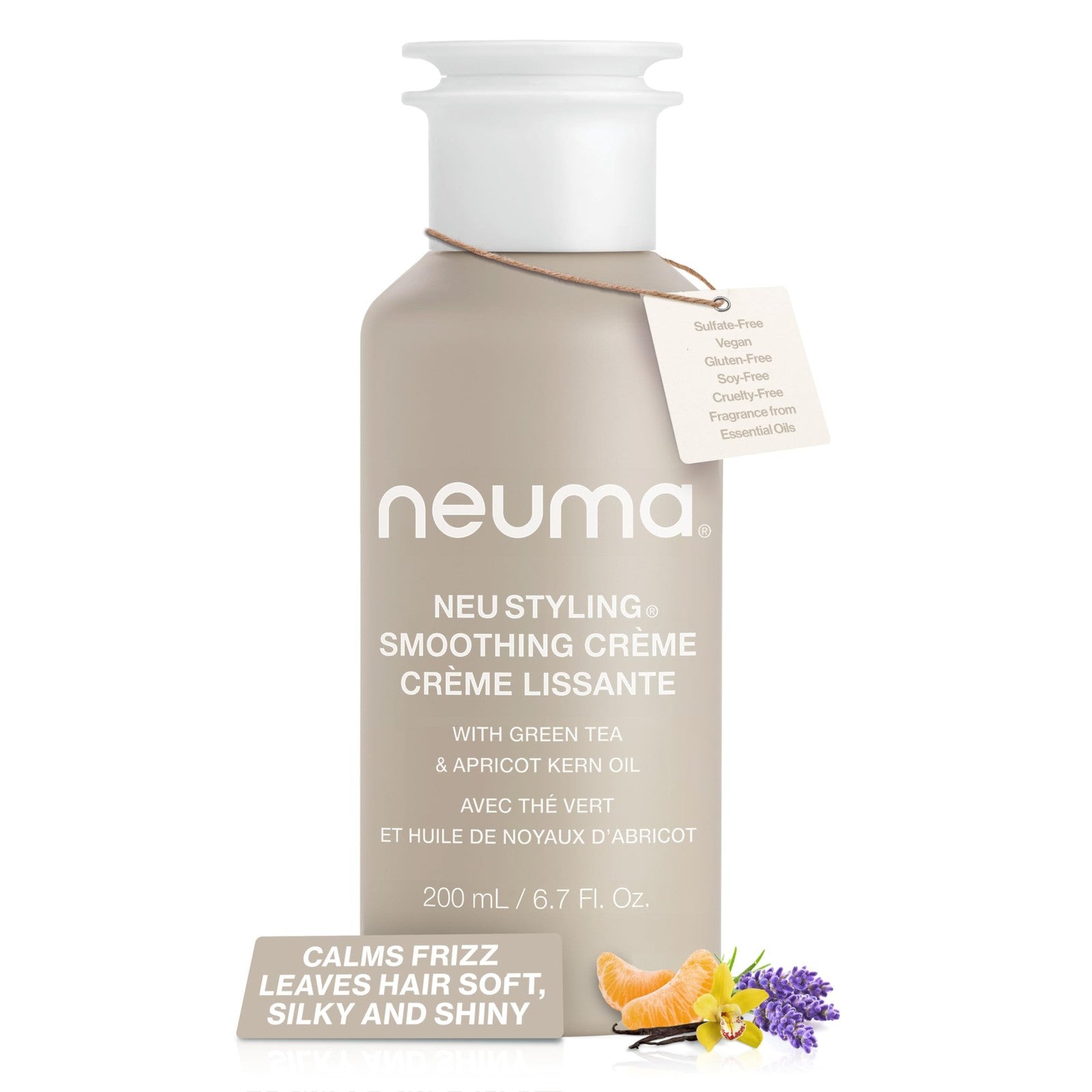 NEUMA Neu Styling Smoothing Crème 6.7oz anti-frizz hair cream and styling lotion, smooths and controls frizz for sleek hair.