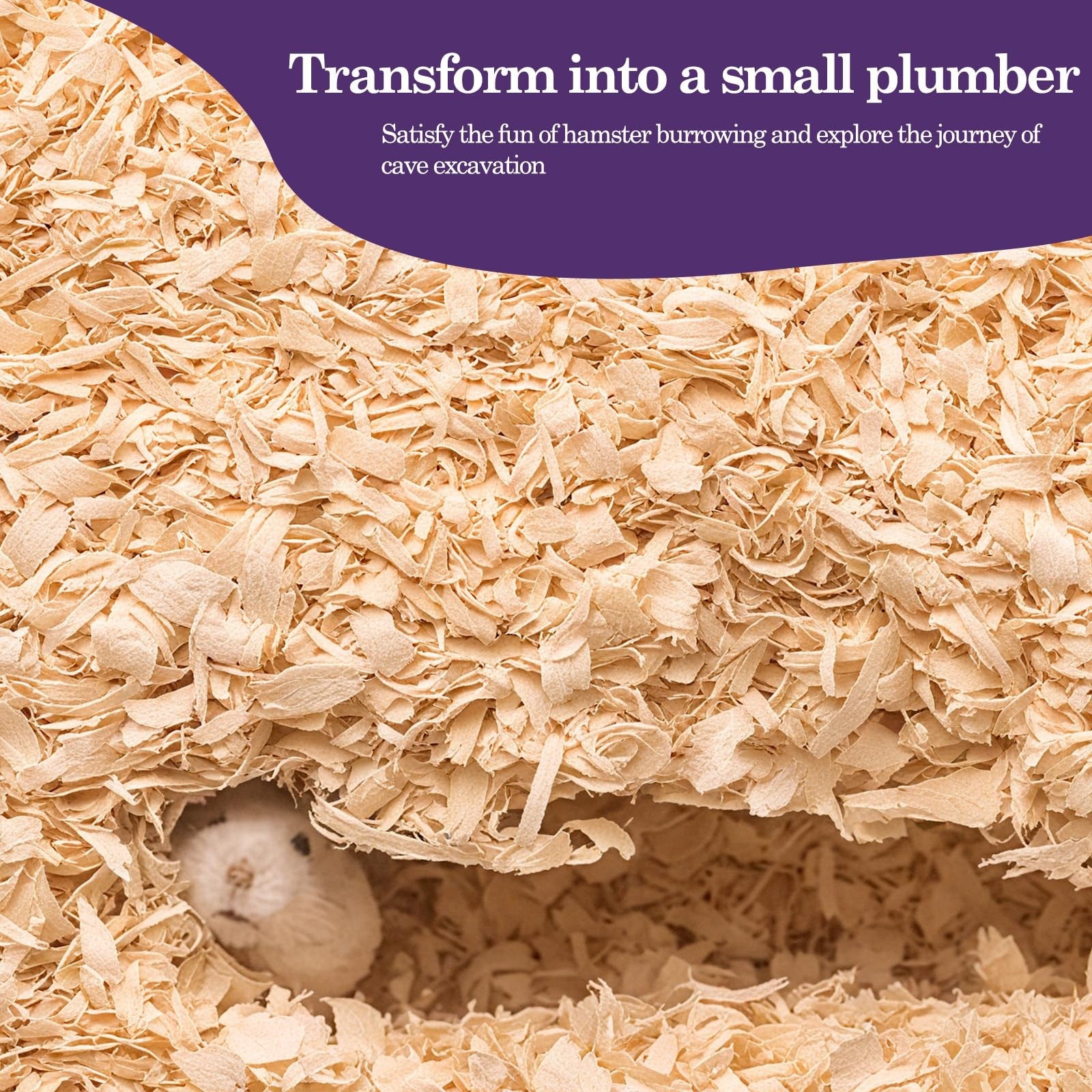 Natural Aspen Shavings pet bedding, 5.5 lb, low-dust, chemical-free, ultra-absorbent bedding for small animals by XXYOUPIN