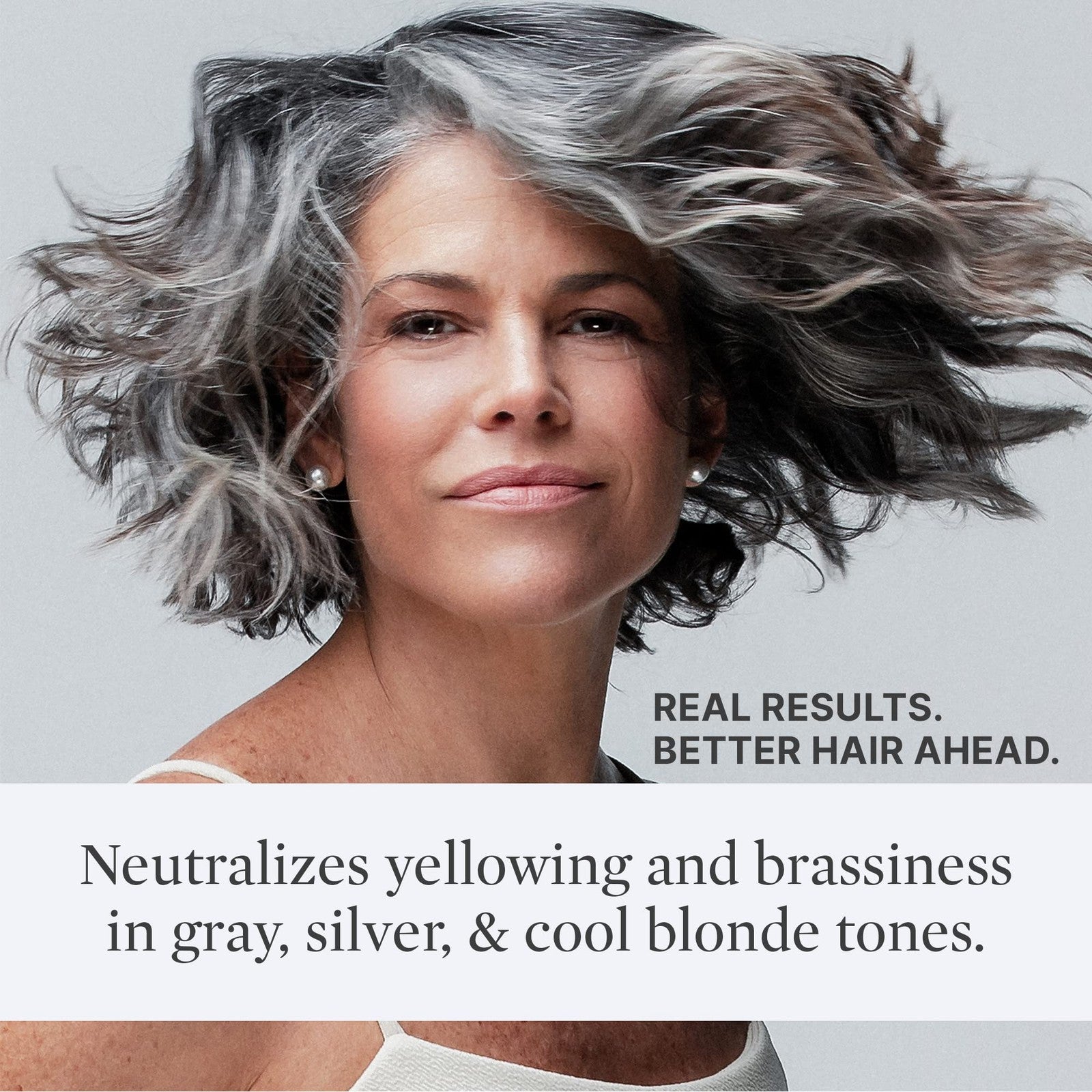 Better Not Younger Silver Lining Purple Hair Mask for women 40+ showing the purple hair mask in a jar with a smooth, creamy texture.