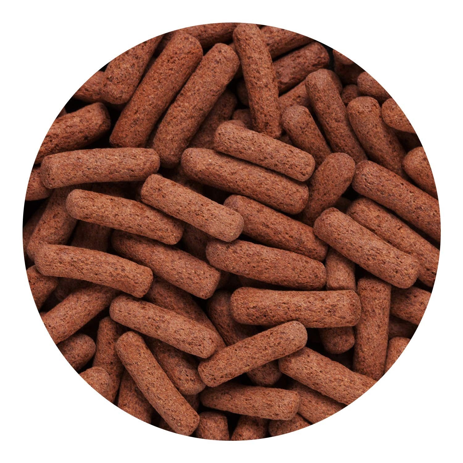 Hikari Tropical Jumbo Carnisticks fish food for Arowana and cichlids, 17.6oz (500g), showing large fish food sticks in a container