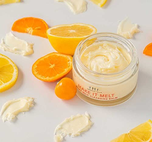 FarmHouse Fresh cleansing balm makeup remover with vitamin C, silky milk texture, suitable for travel skincare.