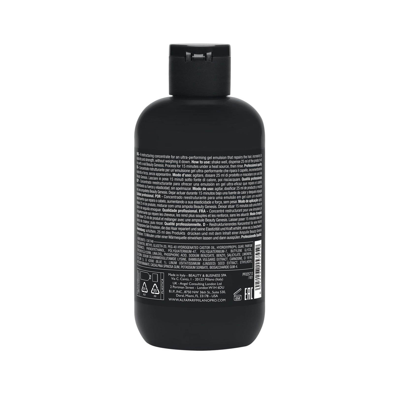 ALFAPARF MILANO Semi di Lino Sublime Cellula Madre Restructuring Multiplier Hair treatment bottle with product details visible