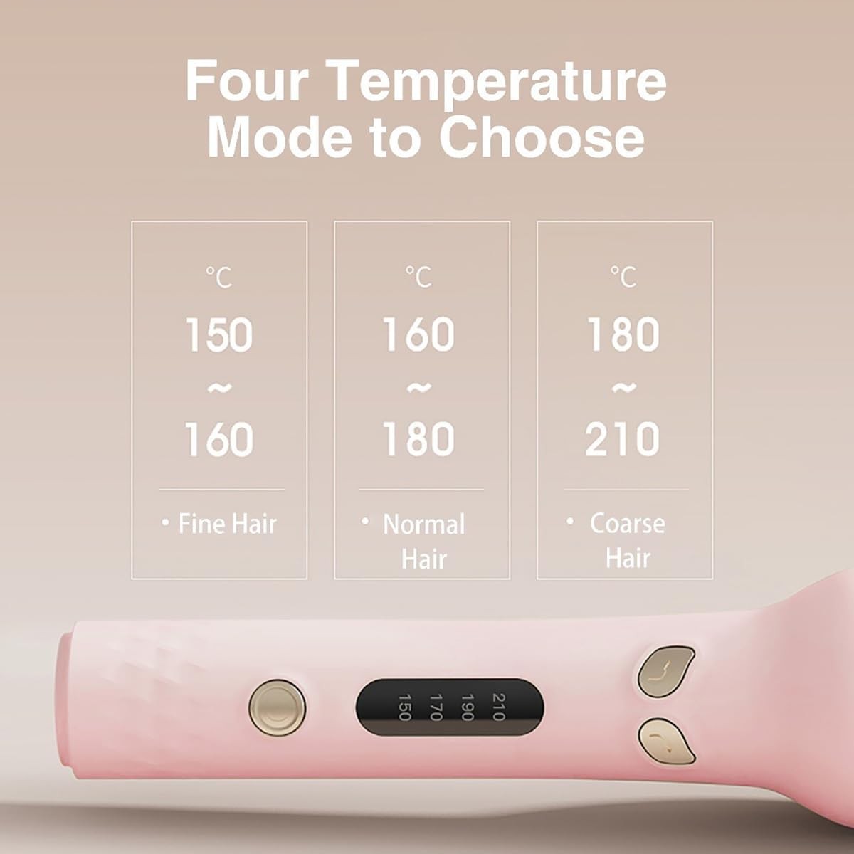 INK-EEZE automatic curling iron with four temperature levels and rotating barrel for effortless, salon-quality curls.