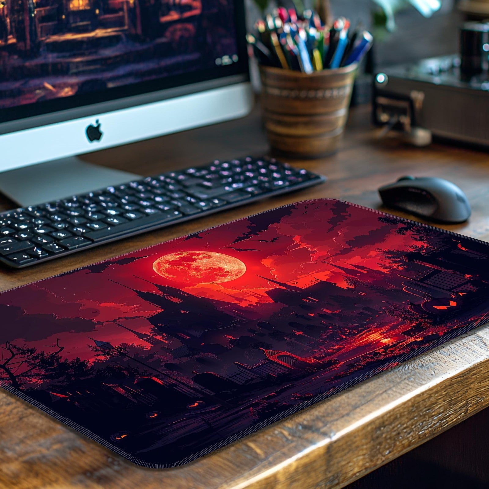 AIRCBC Magic: The Gathering playmat with non-slip rubber backing, printed design, and spacious surface for commander and duel gameplay.