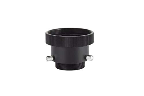 Celestron 93653-A 1.25-inch metal visual back adapter with threaded connection for Celestron 5 telescope, shown attached in image.