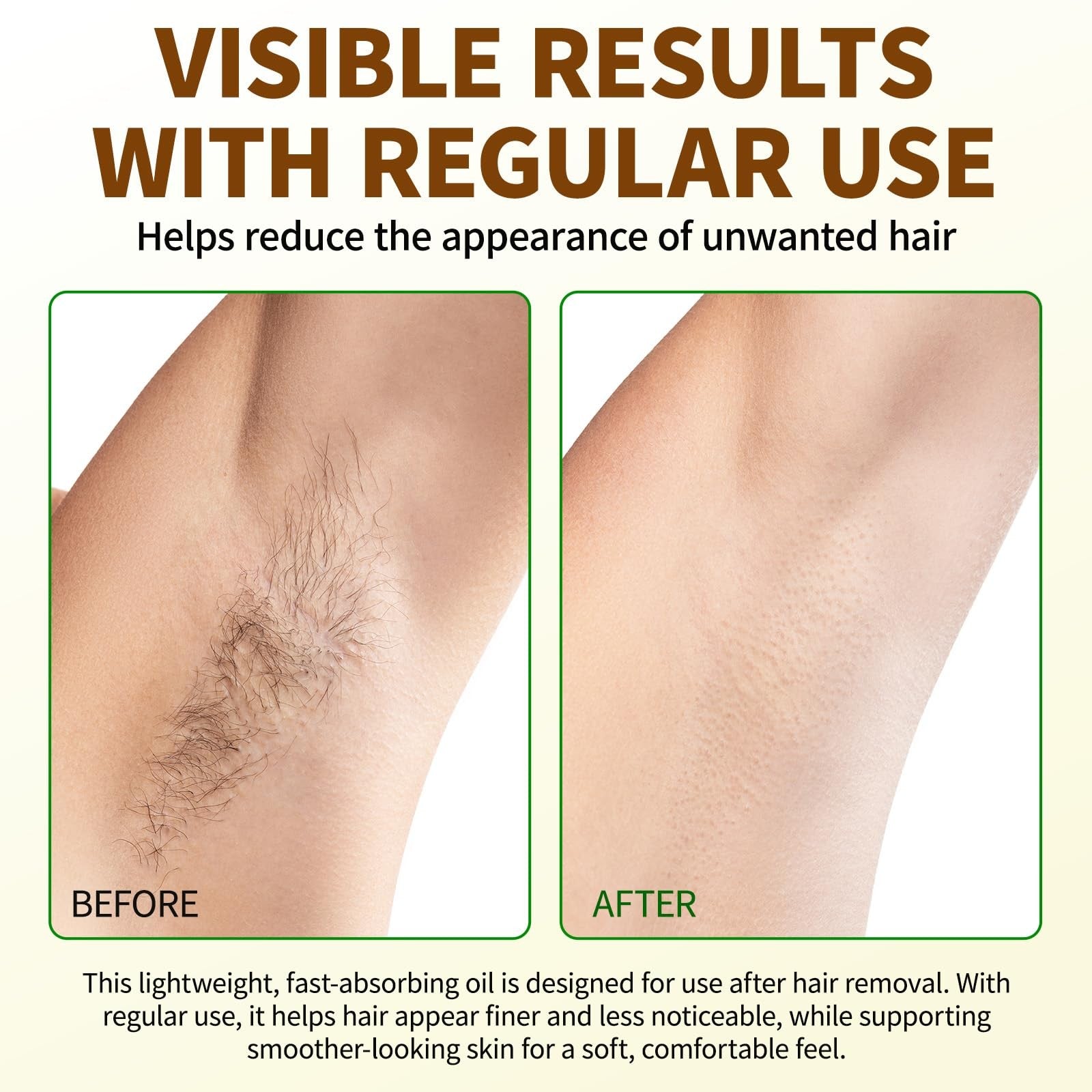 Uocasi Cyperus Rotundus Oil 3-pack featuring natural cypress oil for hair removal and skin soothing.