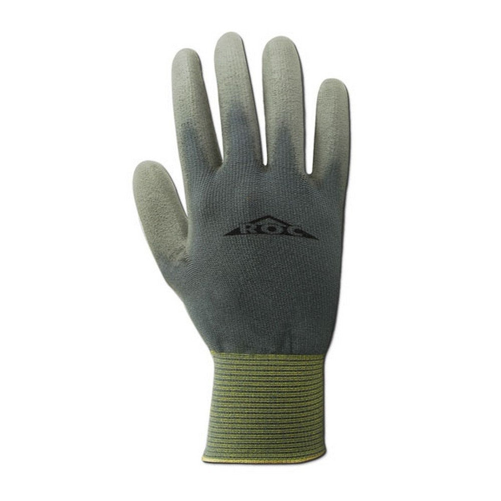 Magid Roc Polyurethane Coated 15-Gauge Nylon Mechanics Gloves, 12 pairs, showing durable coated palms and flexible fit.