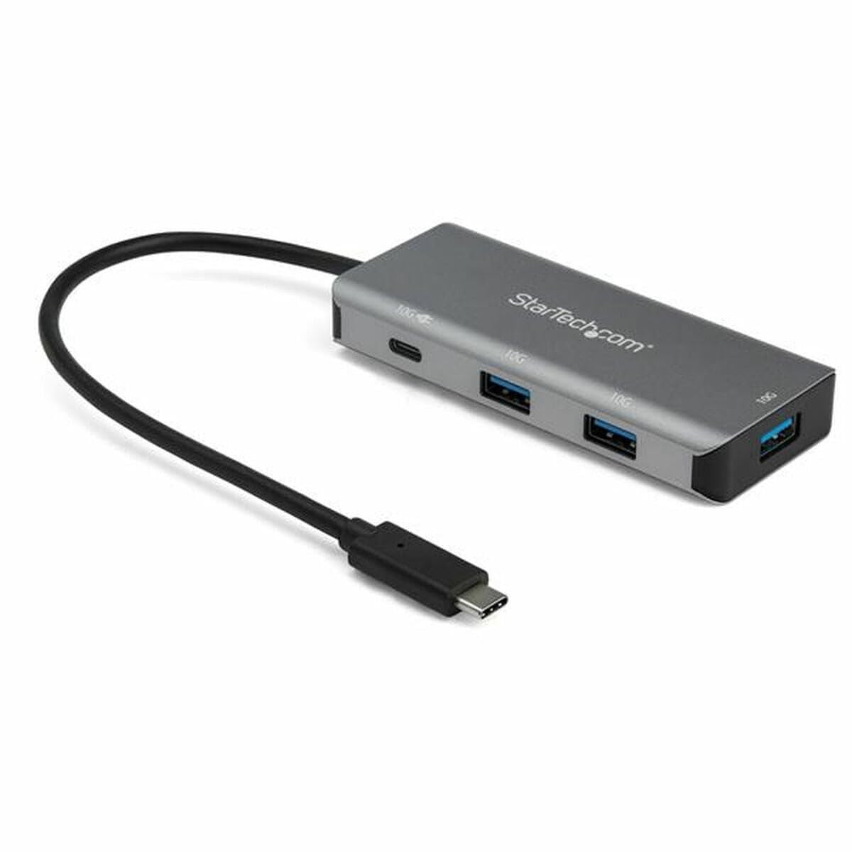 StarTech.com 4 port USB C hub with 3 USB-A ports, 1 USB-C port, and 100W power delivery for fast data transfer and charging