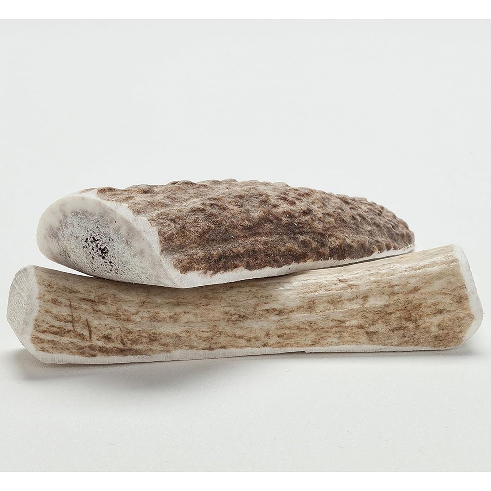 Scout & Zoe's Antler Splits for dogs, natural chew treats made from real antler pieces, showcasing the product in a clear image.