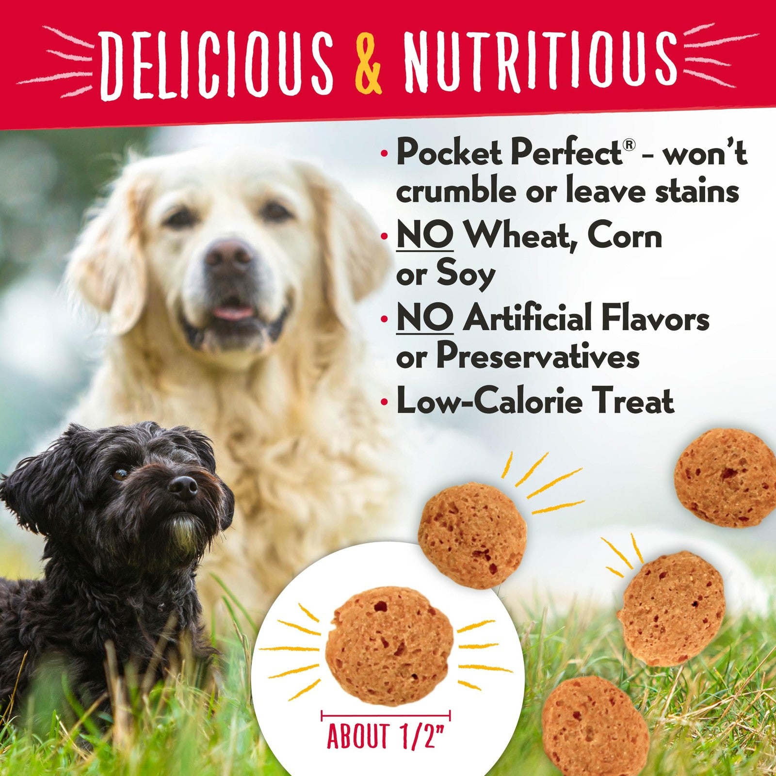 Charlee Bear dog training treats variety pack with crunchy, low-calorie treats for all breeds, shown in a clear image.